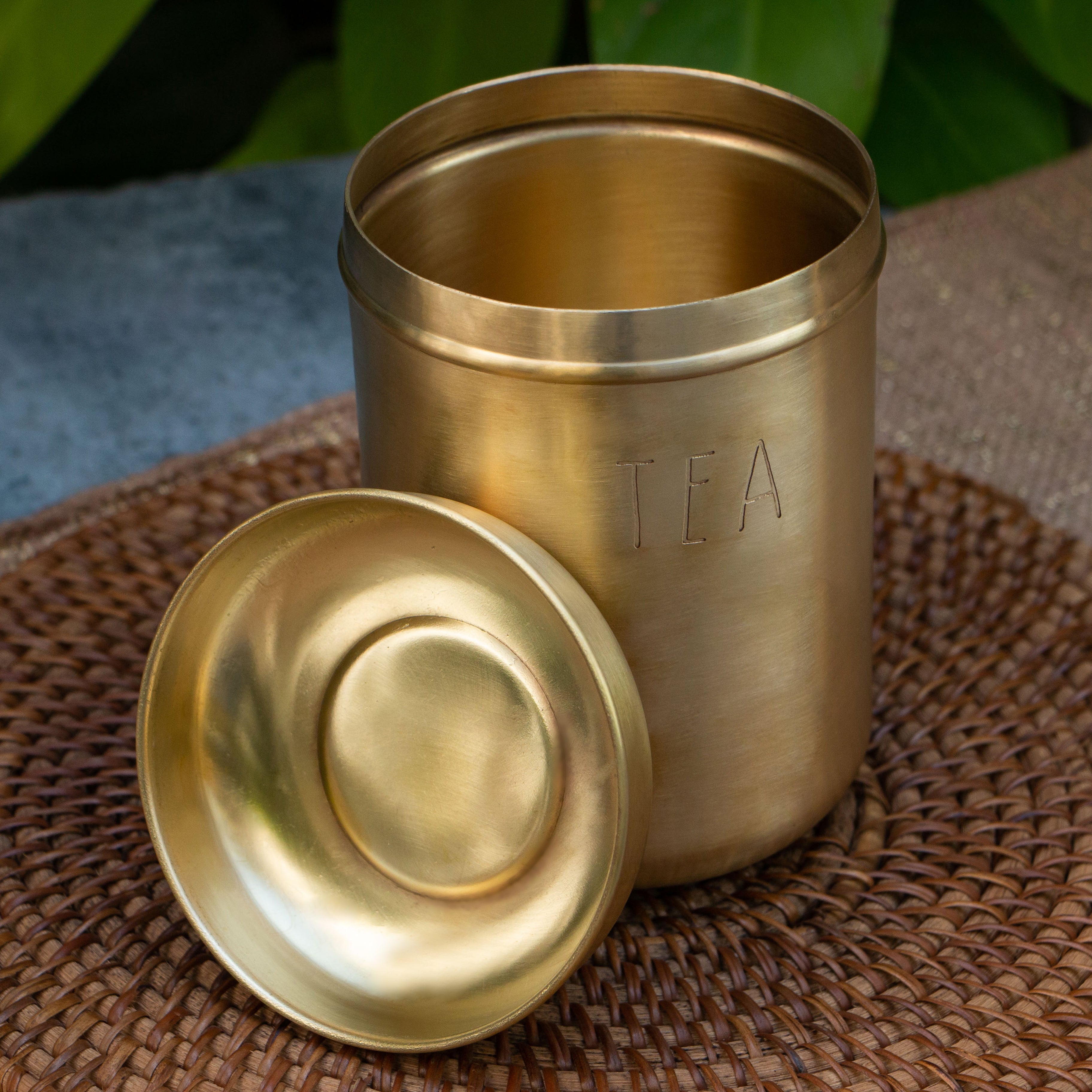 Tea Jar - Pure Brass Jar Storage Box