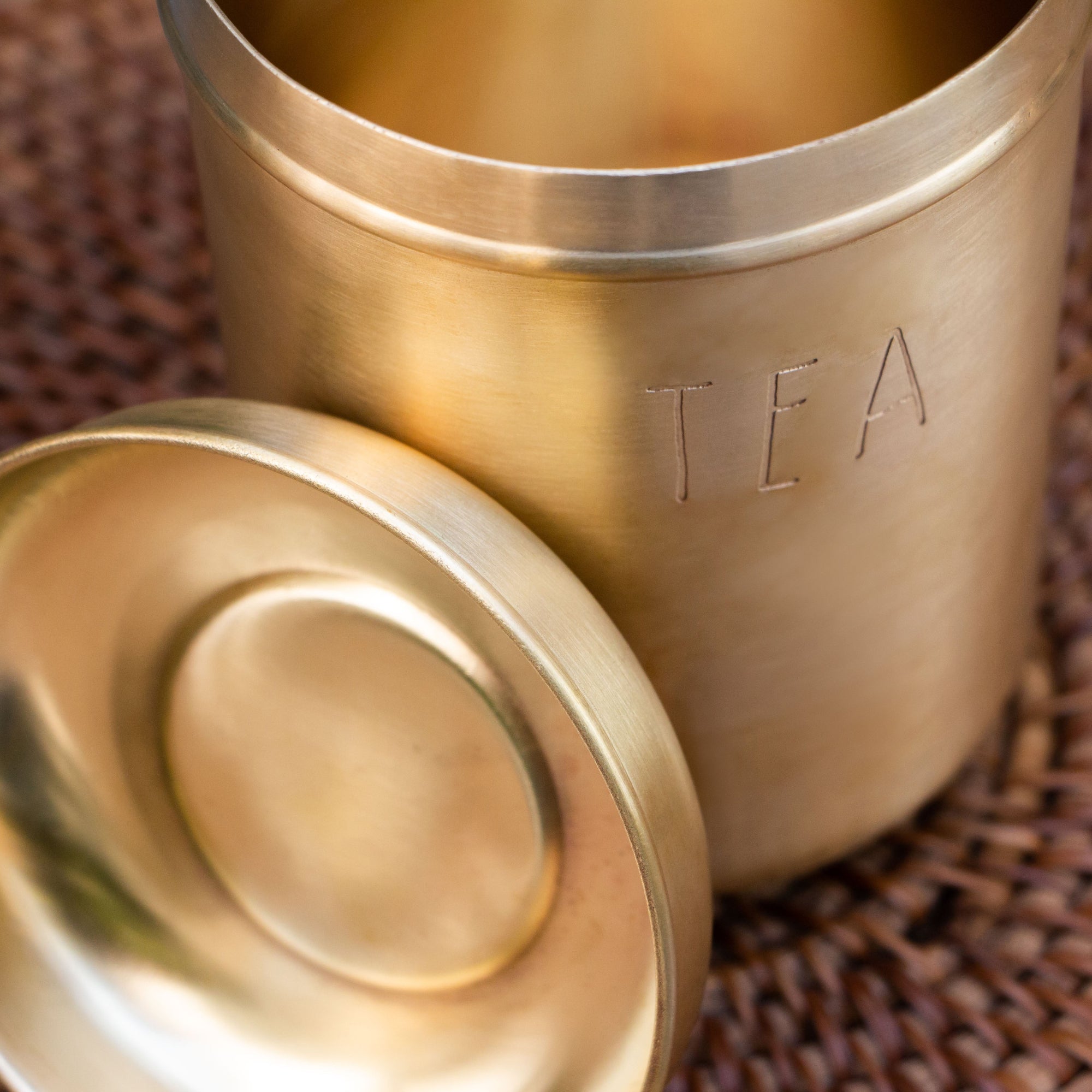 Tea Jar - Pure Brass Jar Storage Box