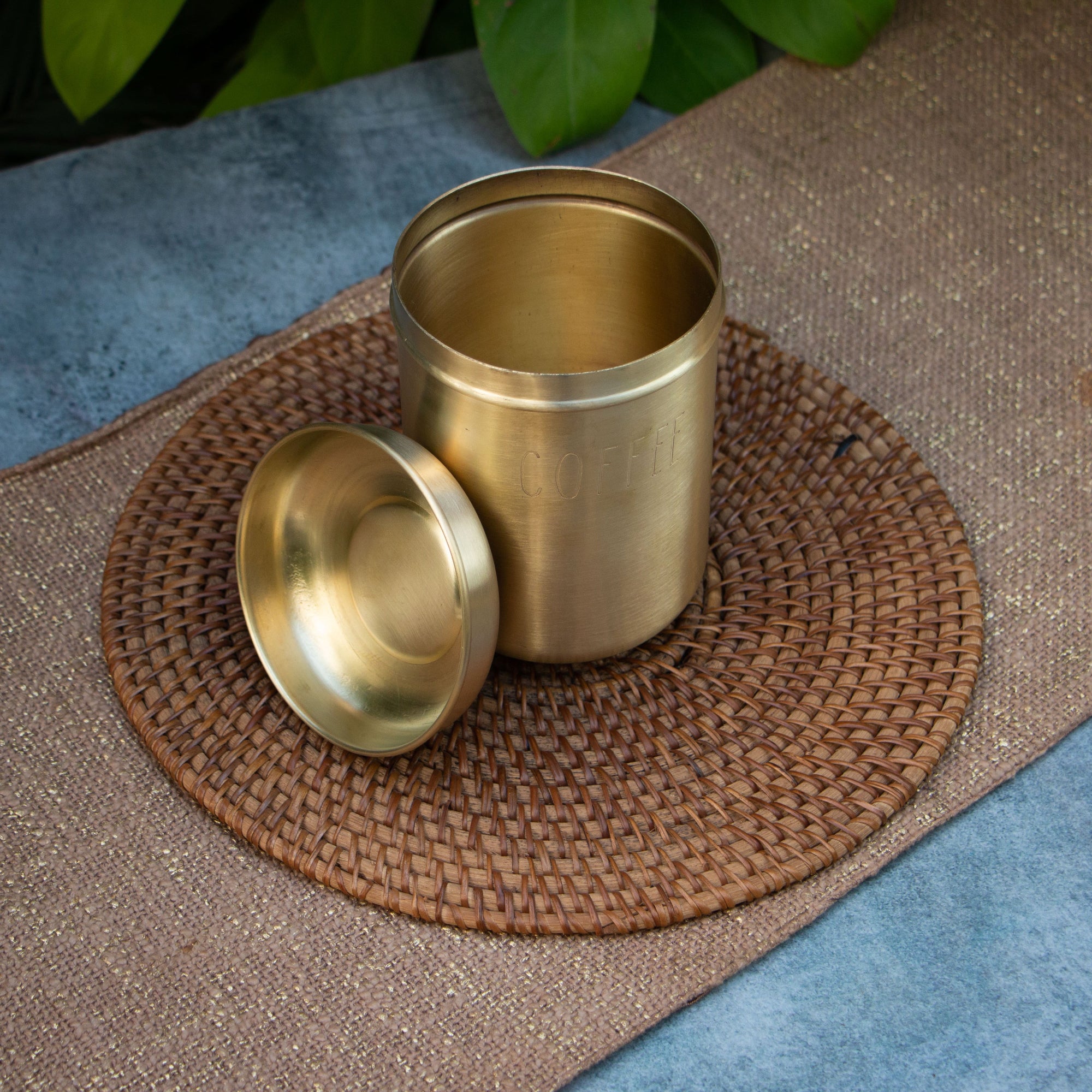 Coffee Jar - Pure Brass Jar Storage Box