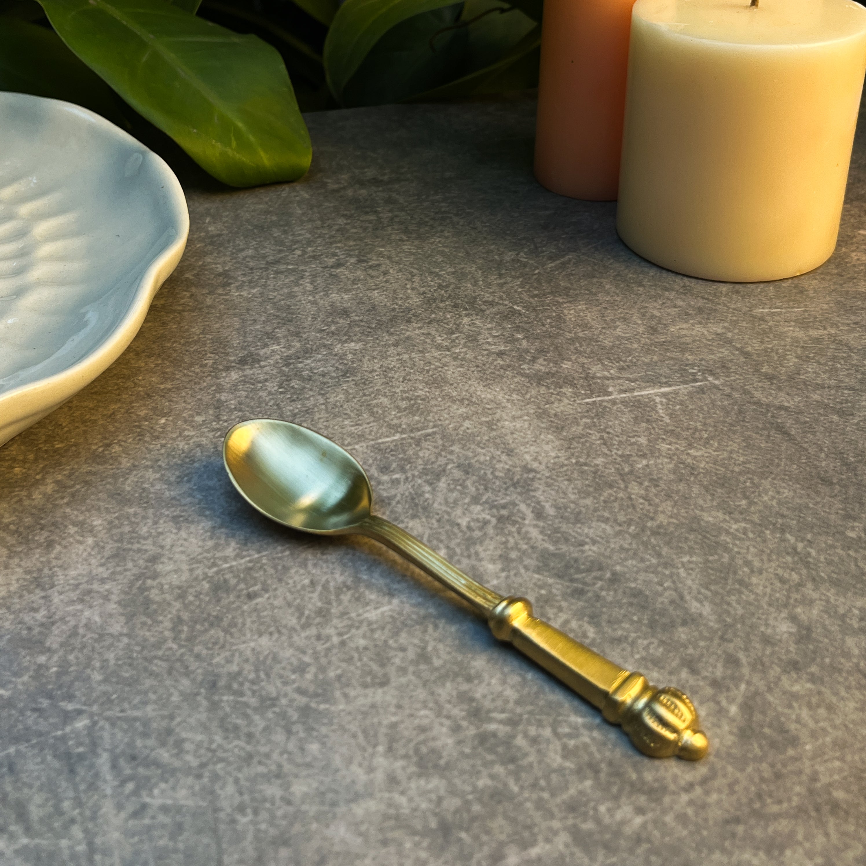 AMBI Exquisite Brass Tea / Coffee Spoon Set of 2