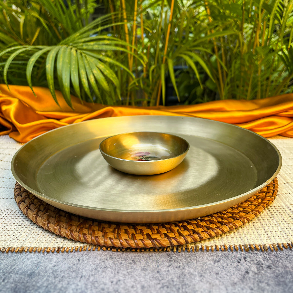 Ambi Kansa Snack and Dip Platter | Premium Serving and Gift Set