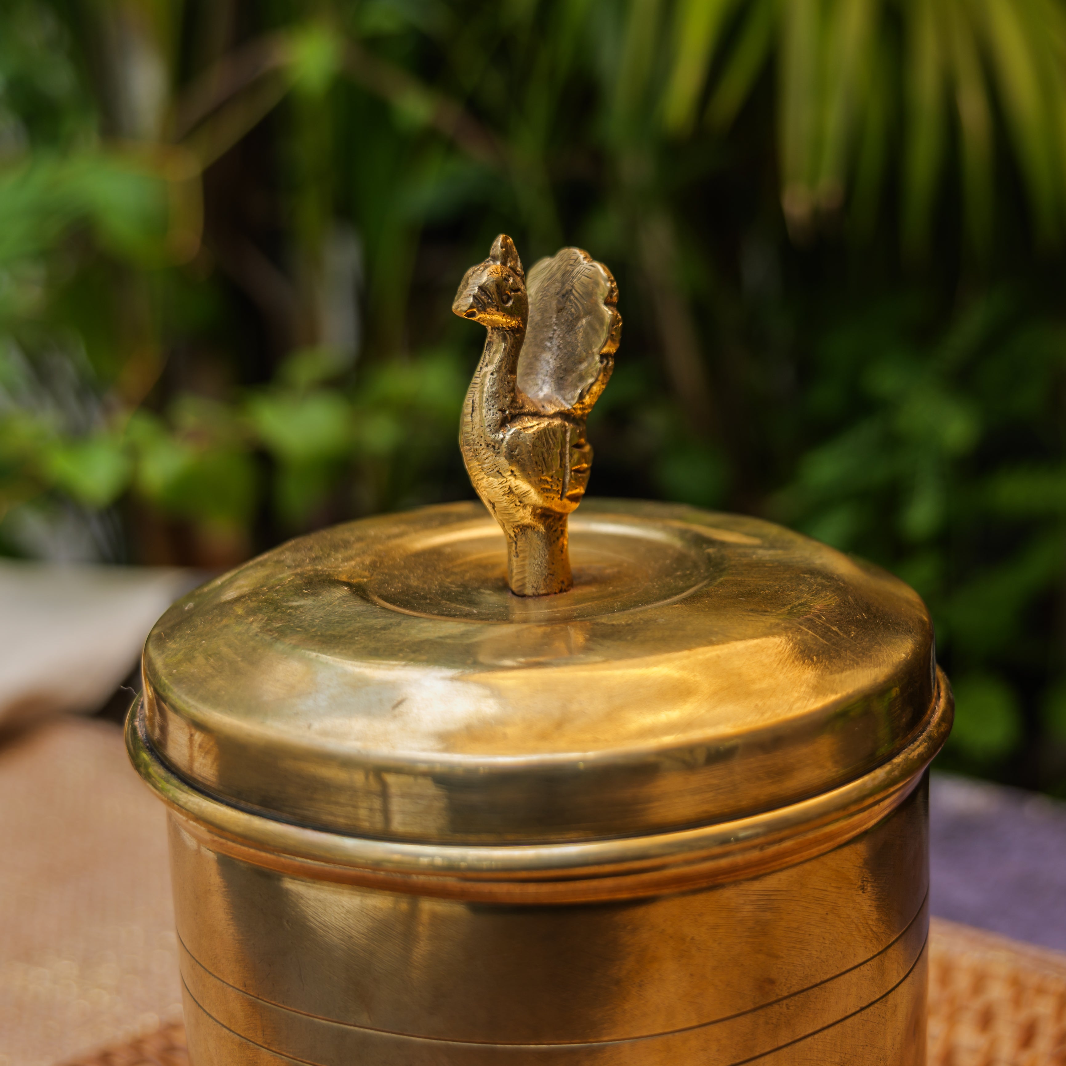 Vintage Brass Storage Box