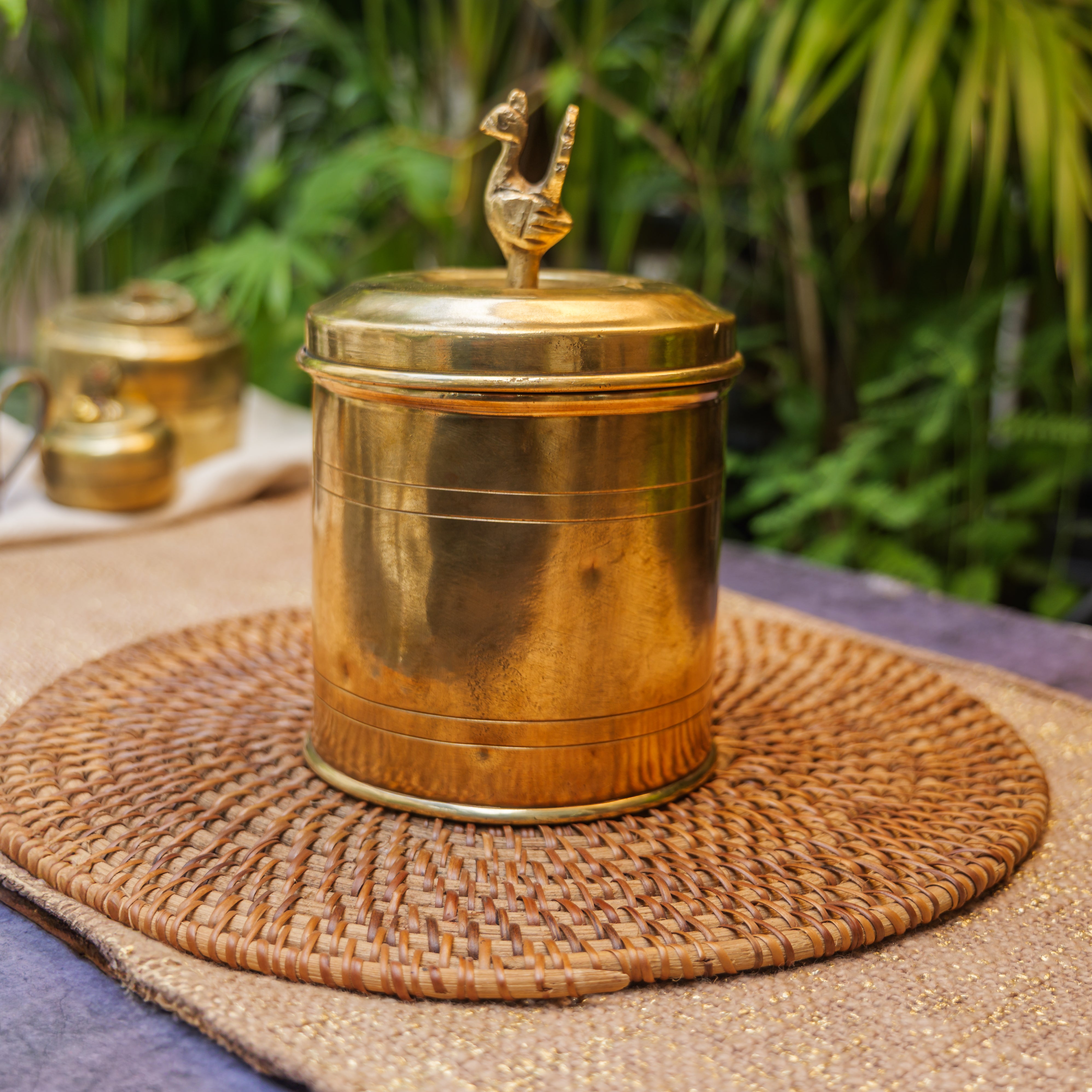 Vintage Brass Storage Box