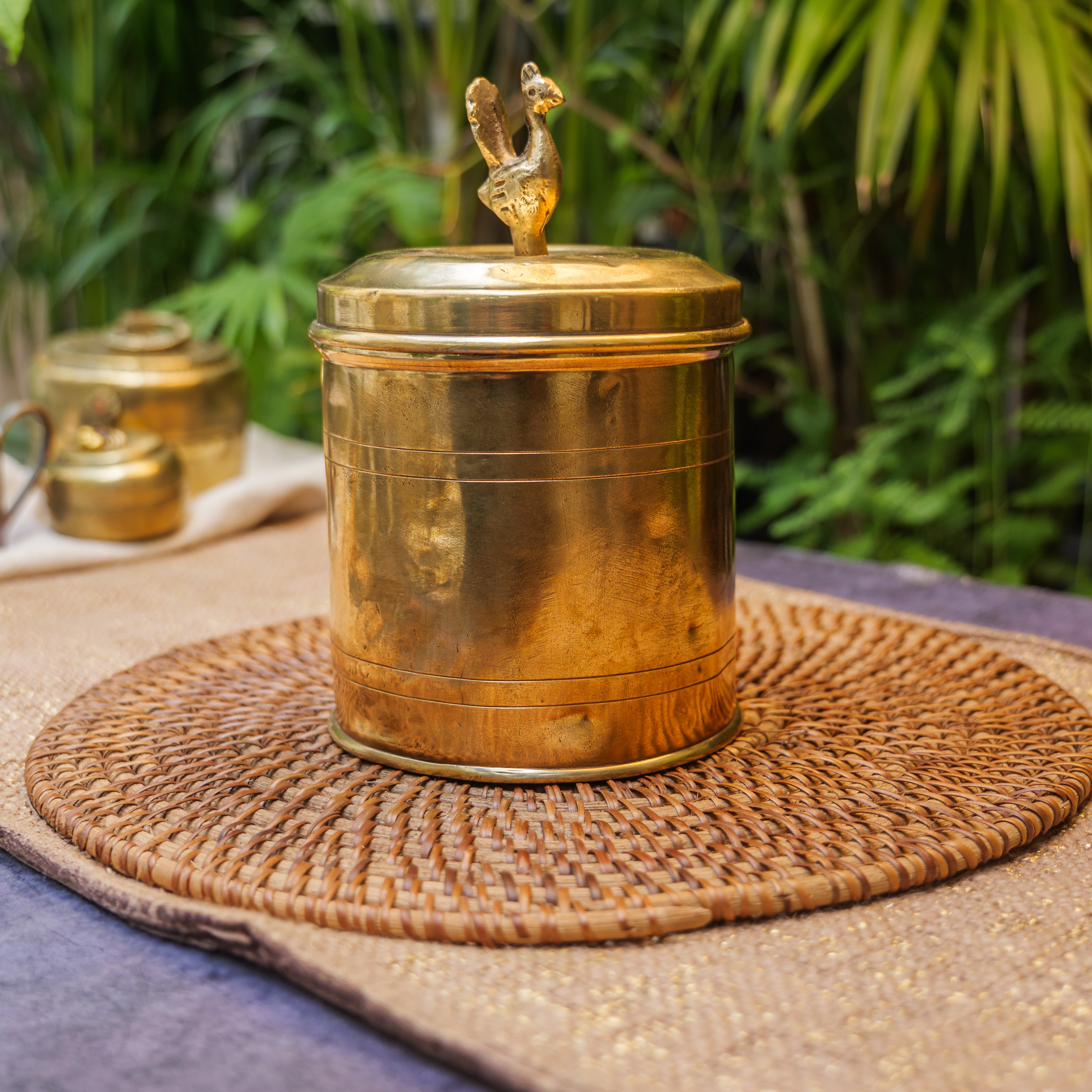 Vintage Brass Storage Box