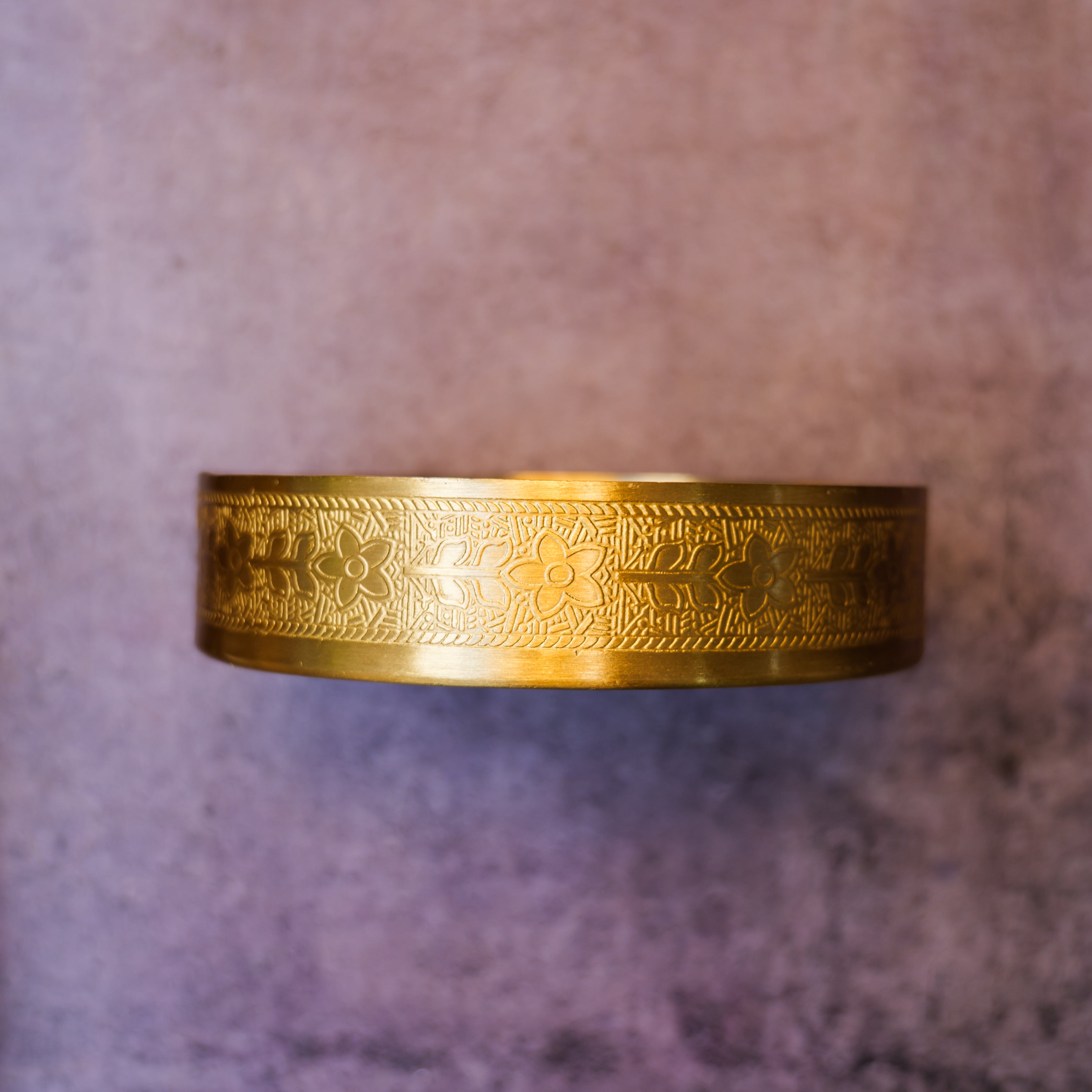 Ambi Pure Brass Inlay Design Exquisite Thali Set of 7