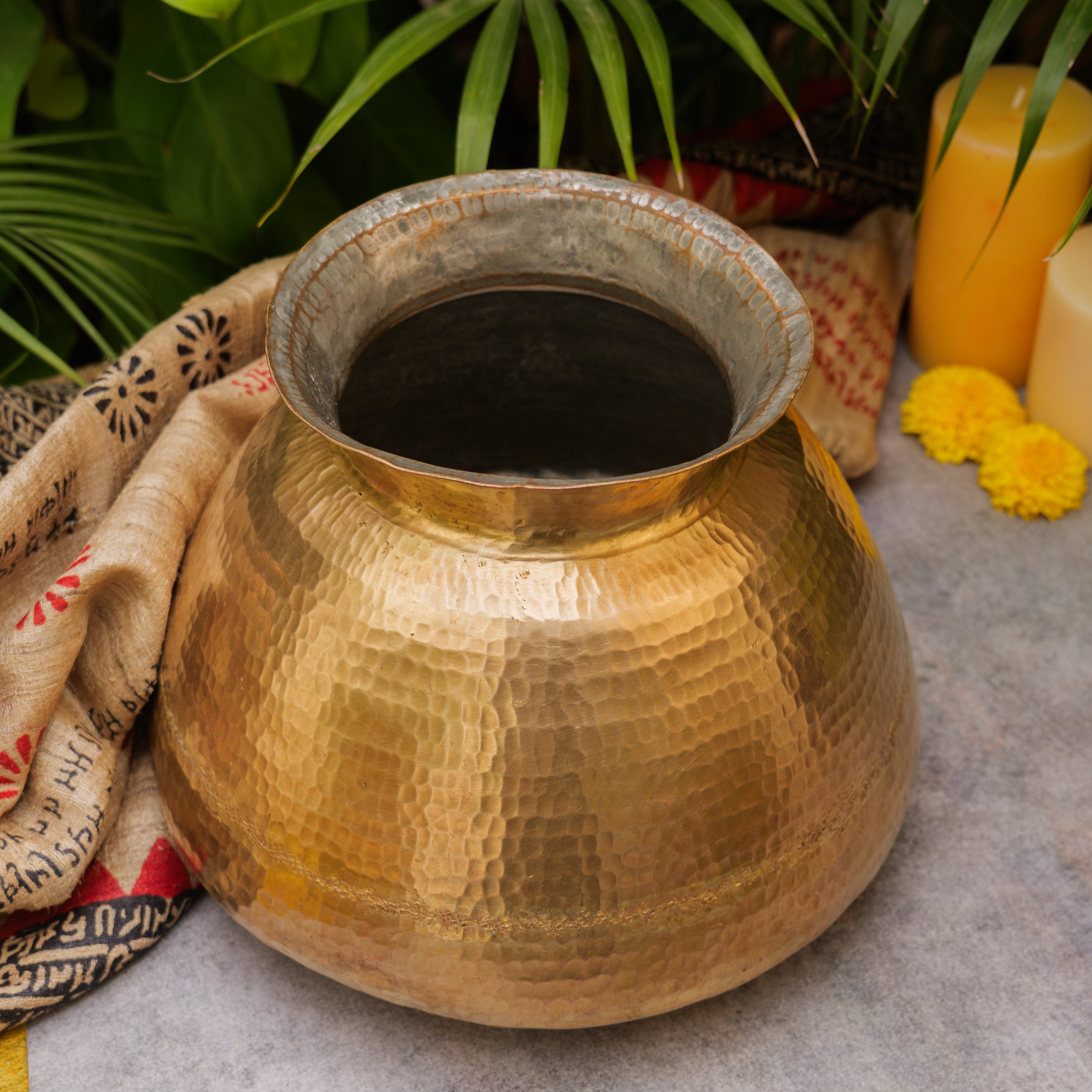 Vintage Brass Water Pot (Mataka) / Planter / Vase- Rare Conical Shaped