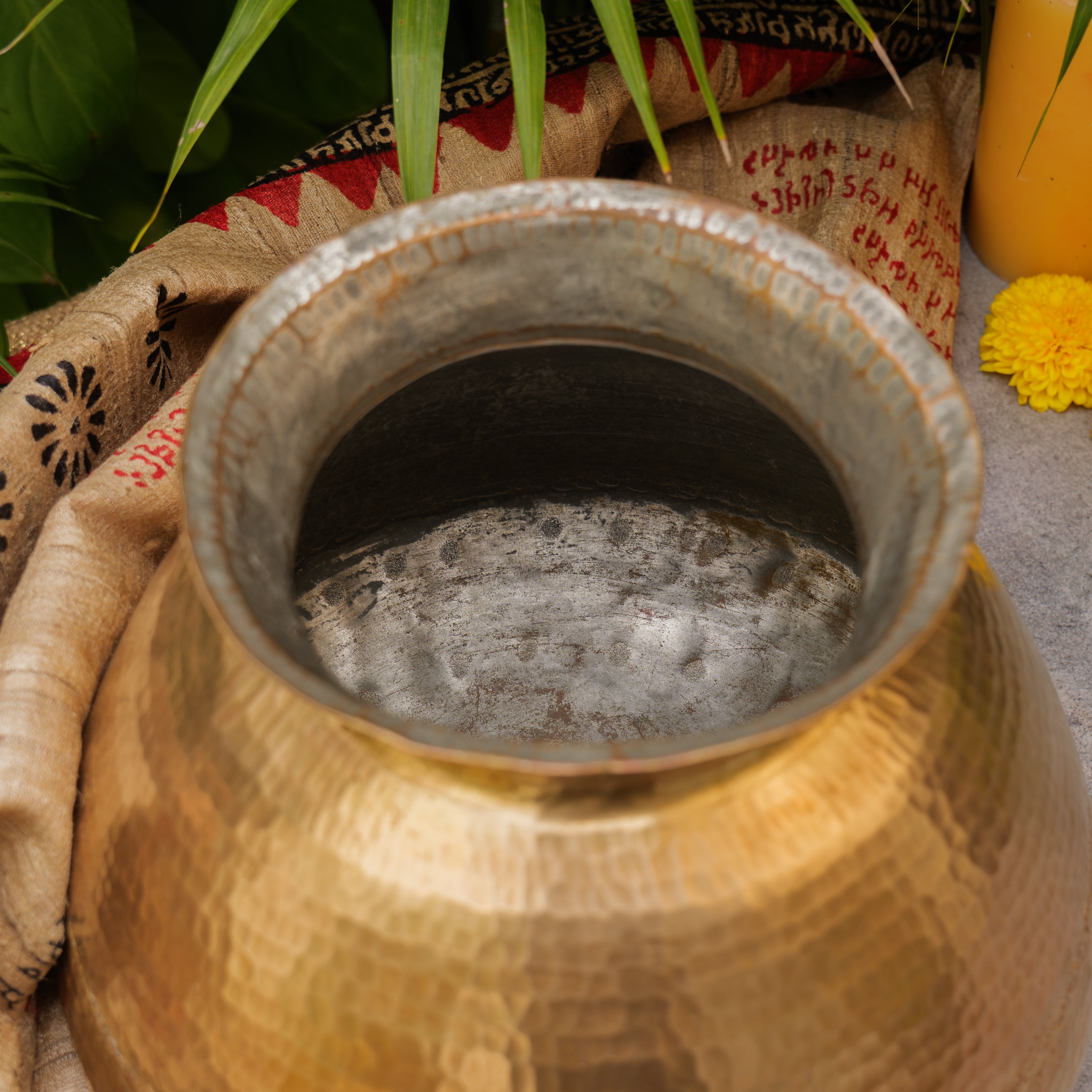 Vintage Brass Water Pot (Mataka) / Planter / Vase- Rare Conical Shaped