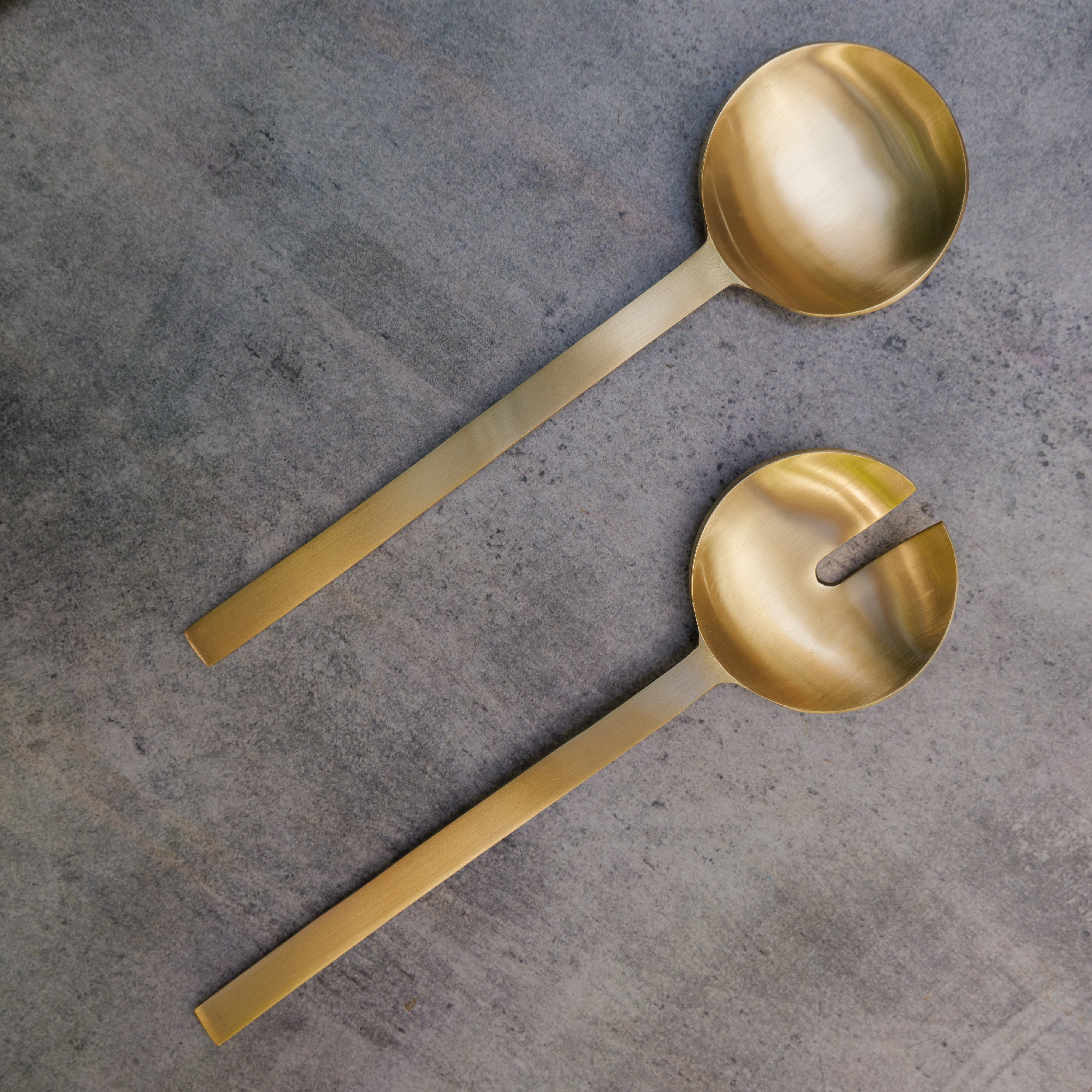 Ambi Pure Brass Salad Server - Set of 2