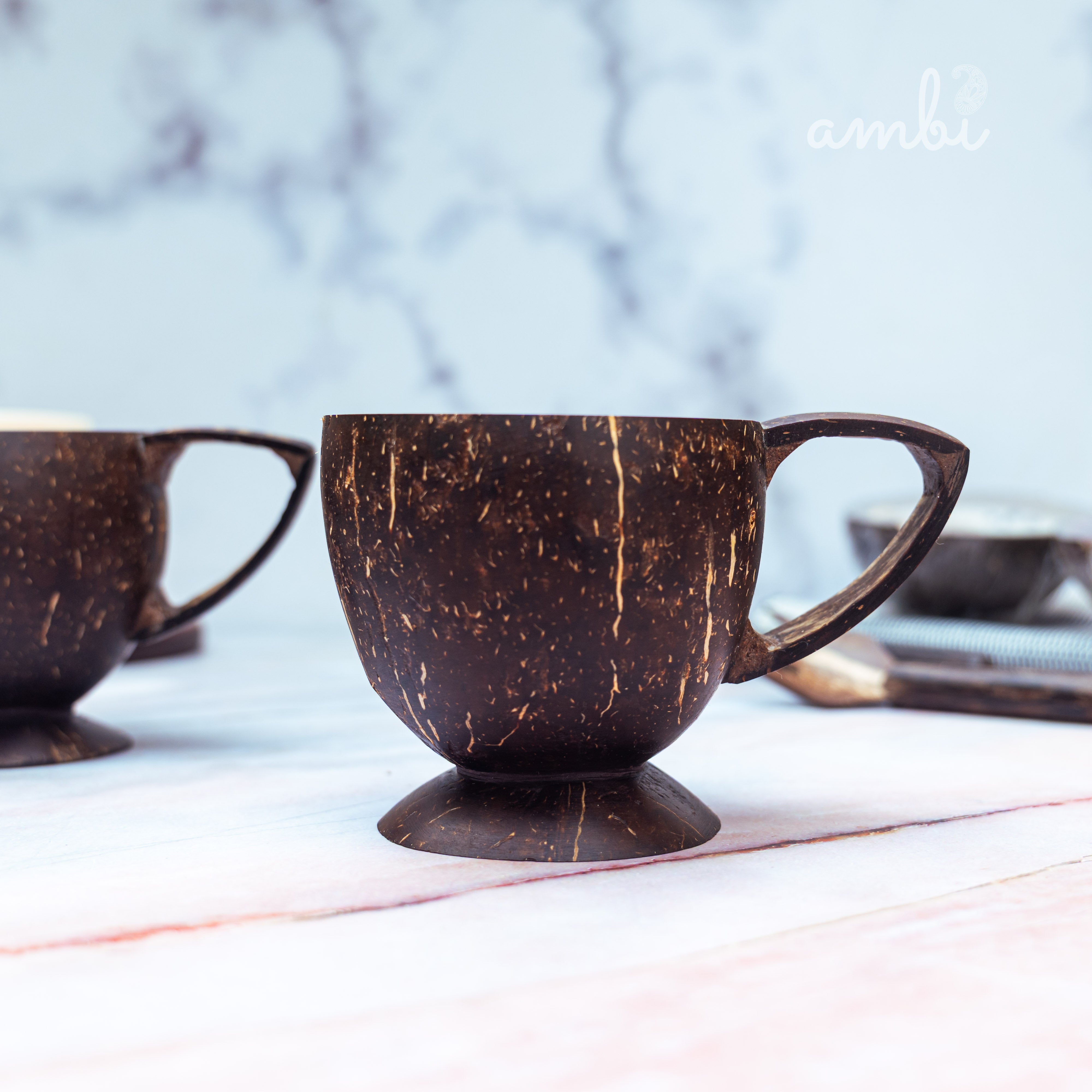 Coconut Shell Tea Cups- Set of 2