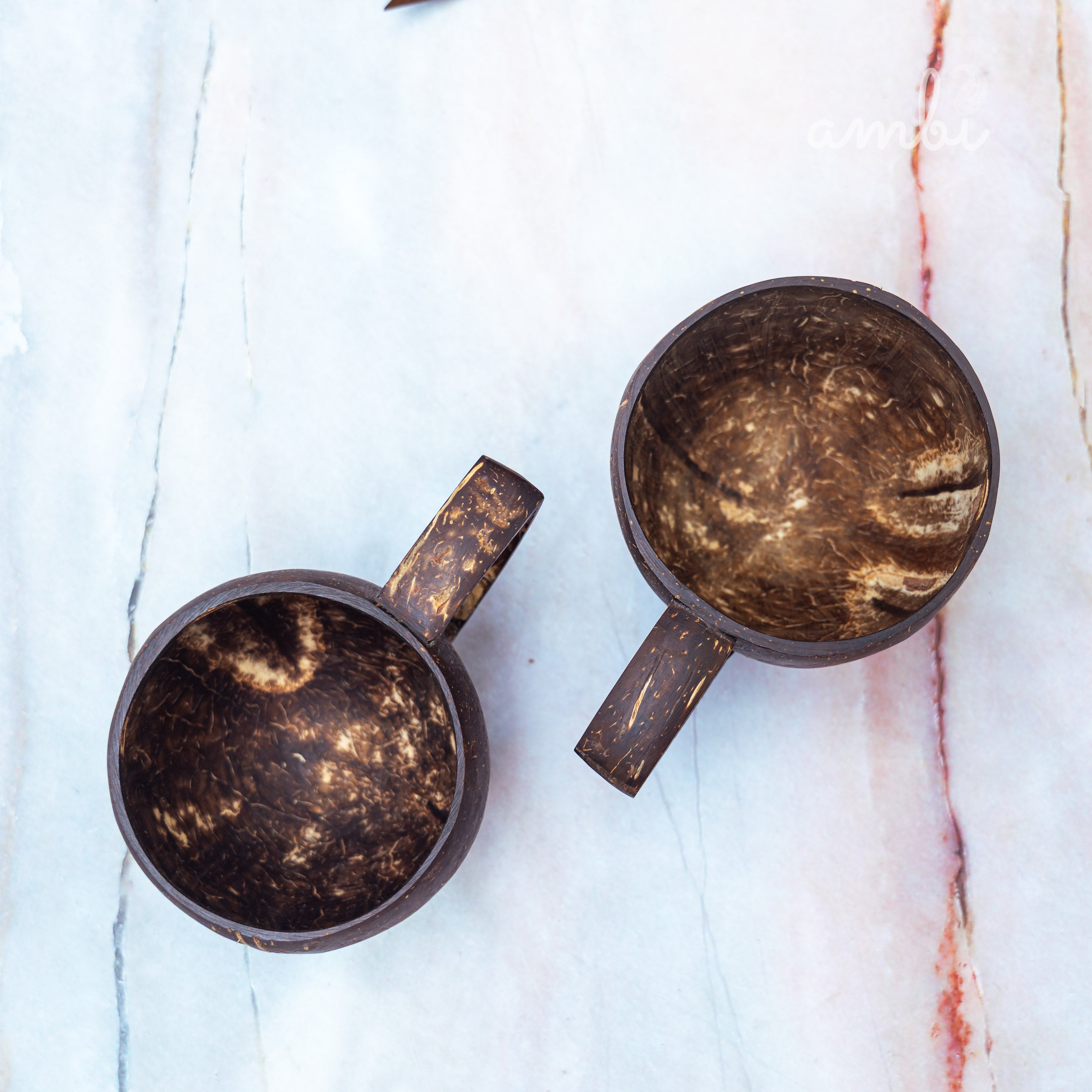 Coconut Shell Tea Cups- Set of 2