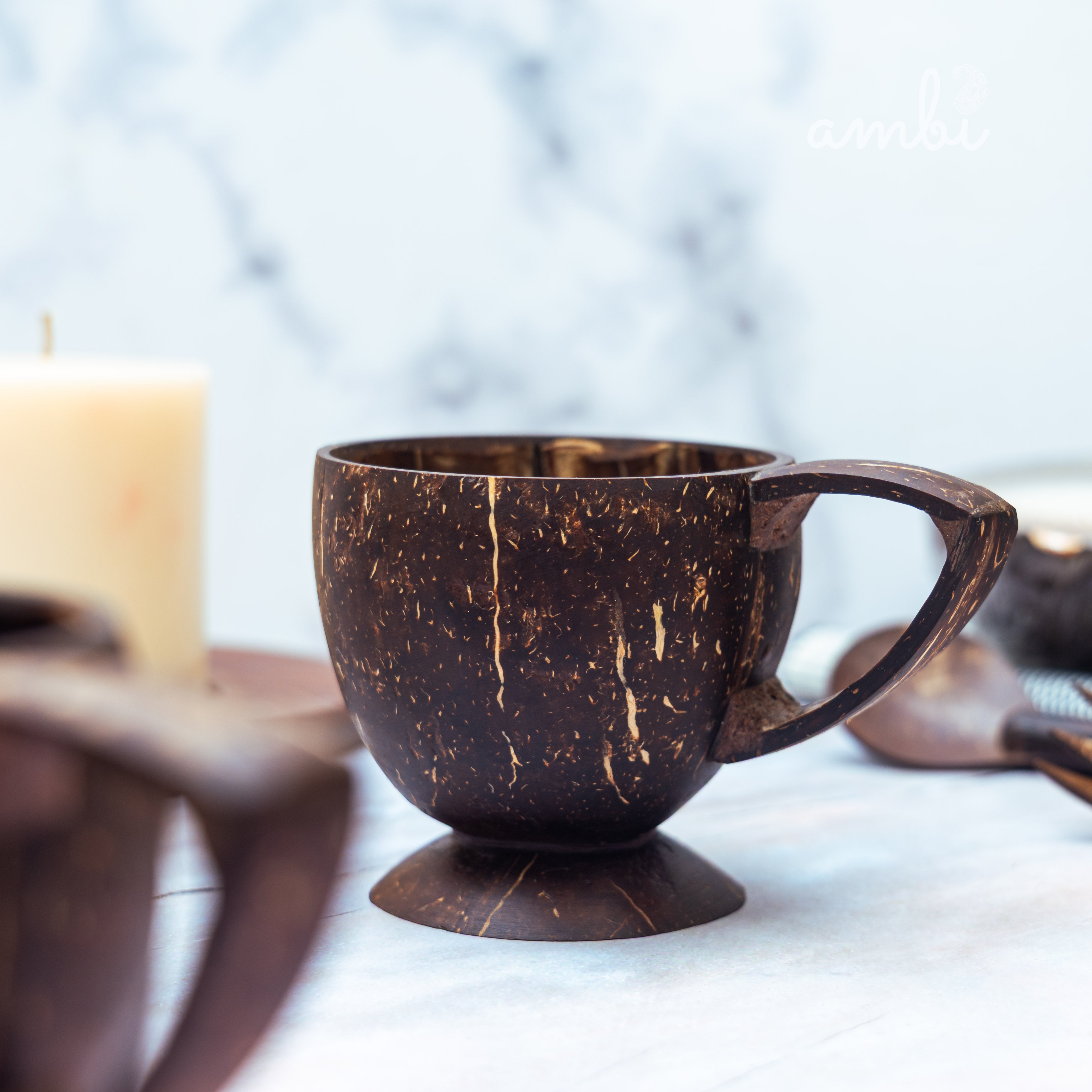 Coconut Shell Tea Cups- Set of 2