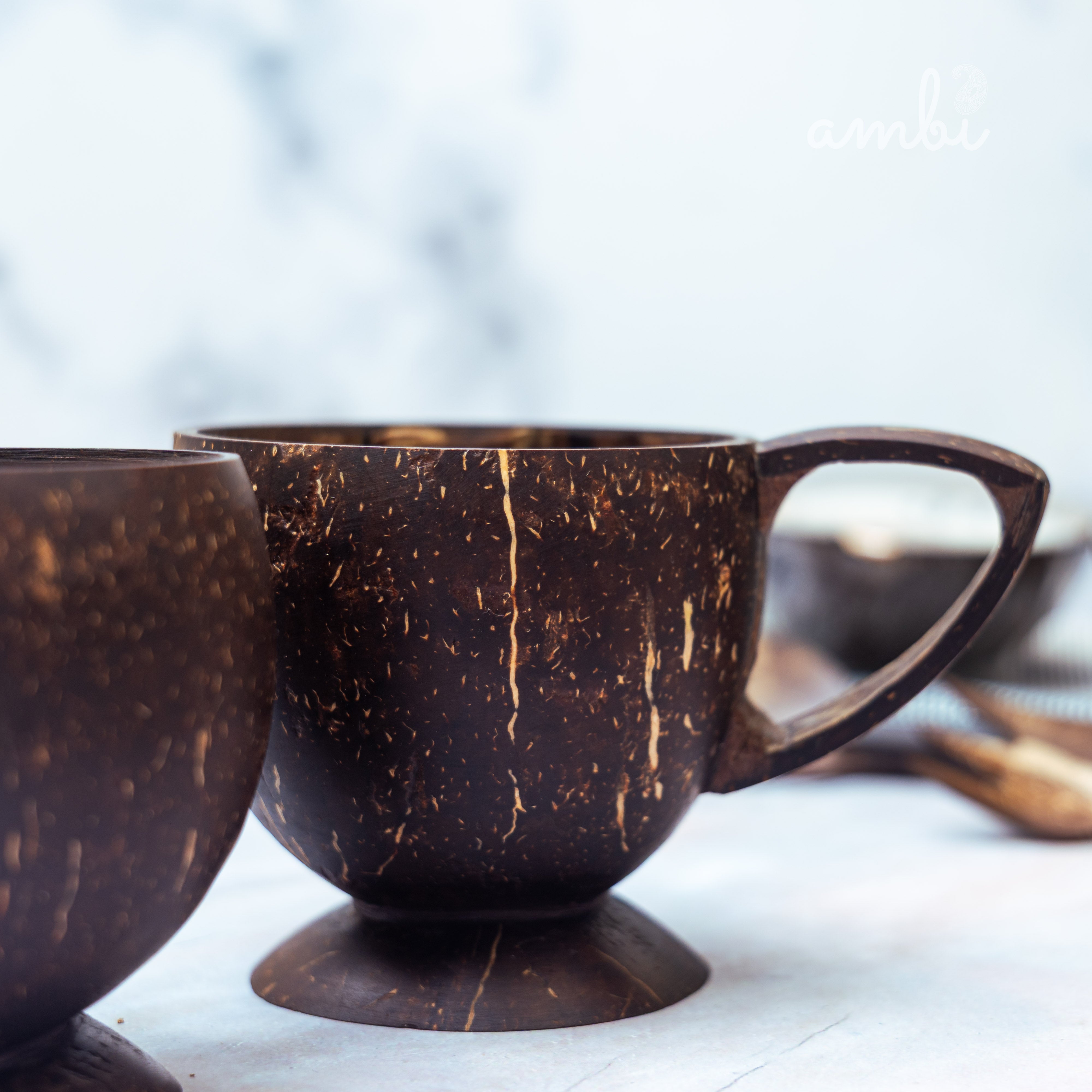 Coconut Shell Tea Cups- Set of 2