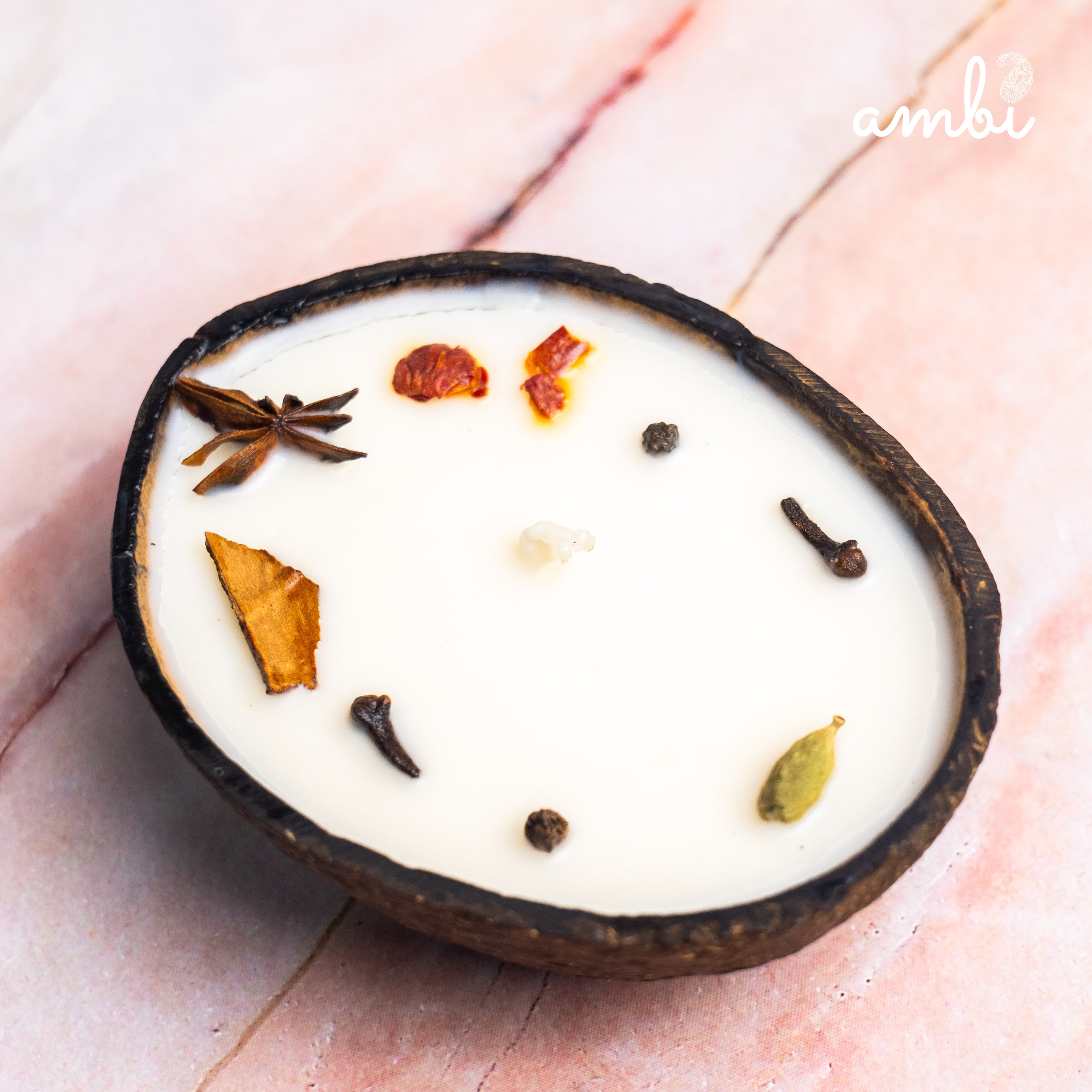 Coconut Shell Eco-Friendly Scented Candles Gift Set - Box of 3 Candles