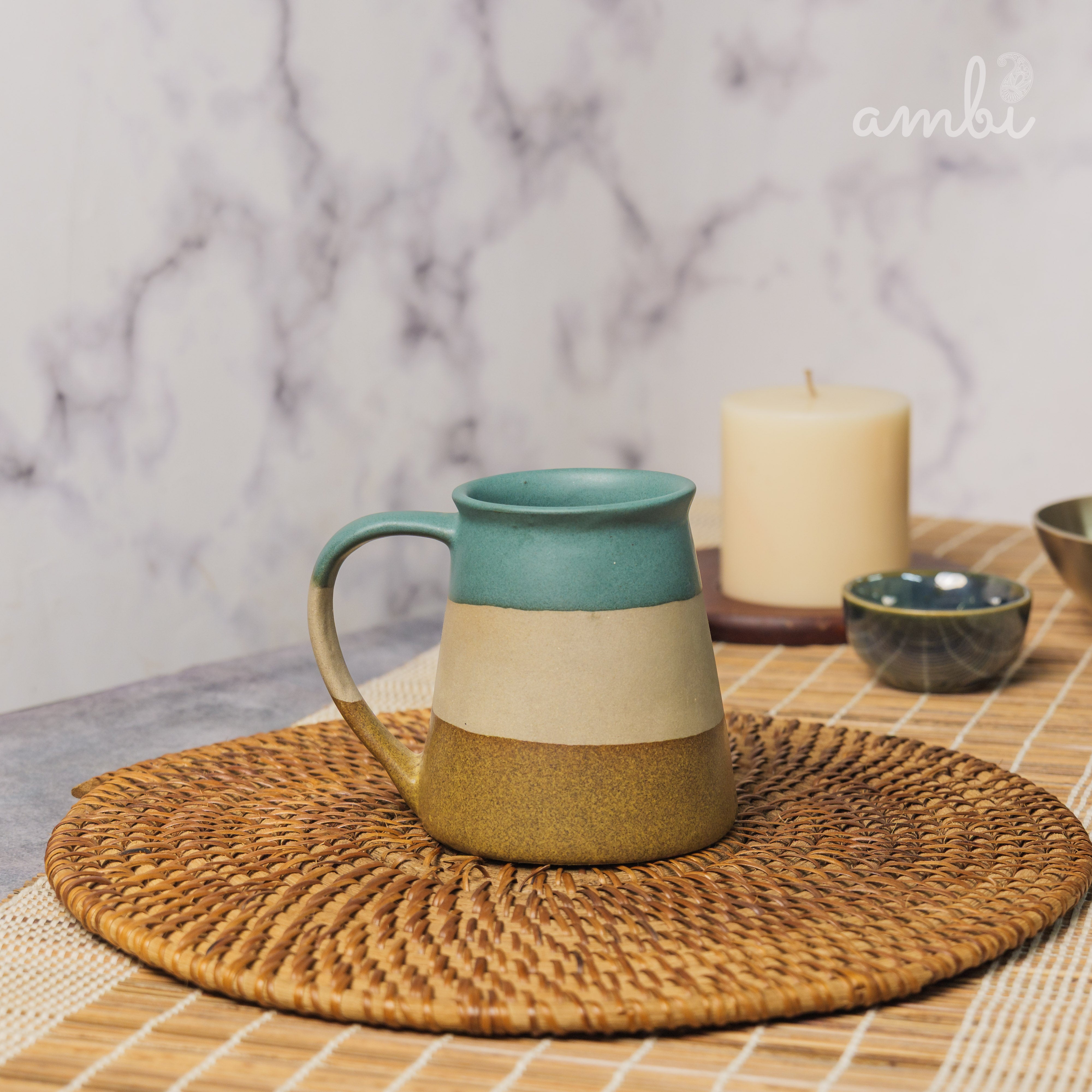 Ambi Stoneware Tri-Color Coffee Mug