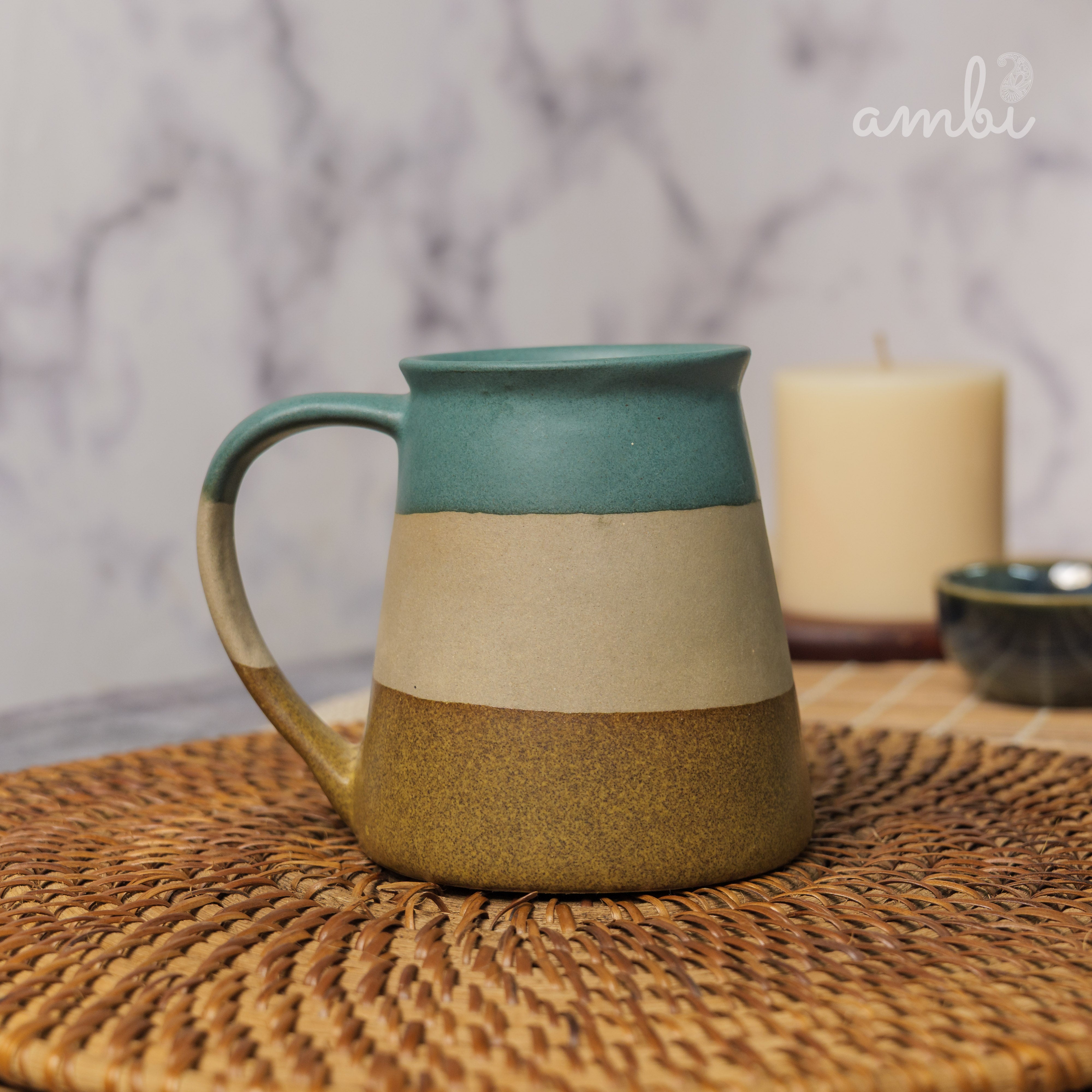 Ambi Stoneware Tri-Color Coffee Mug