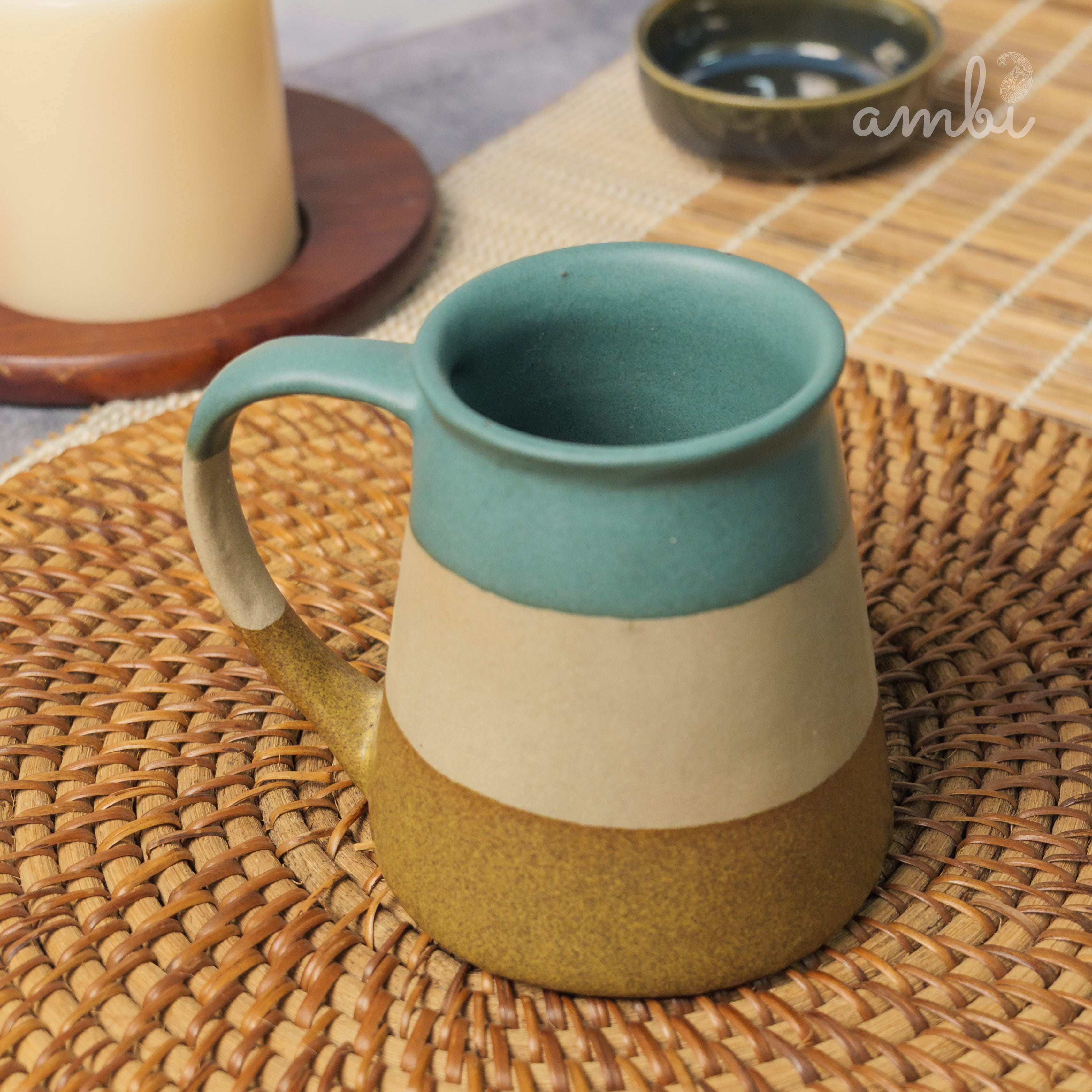 Ambi Stoneware Tri-Color Coffee Mug