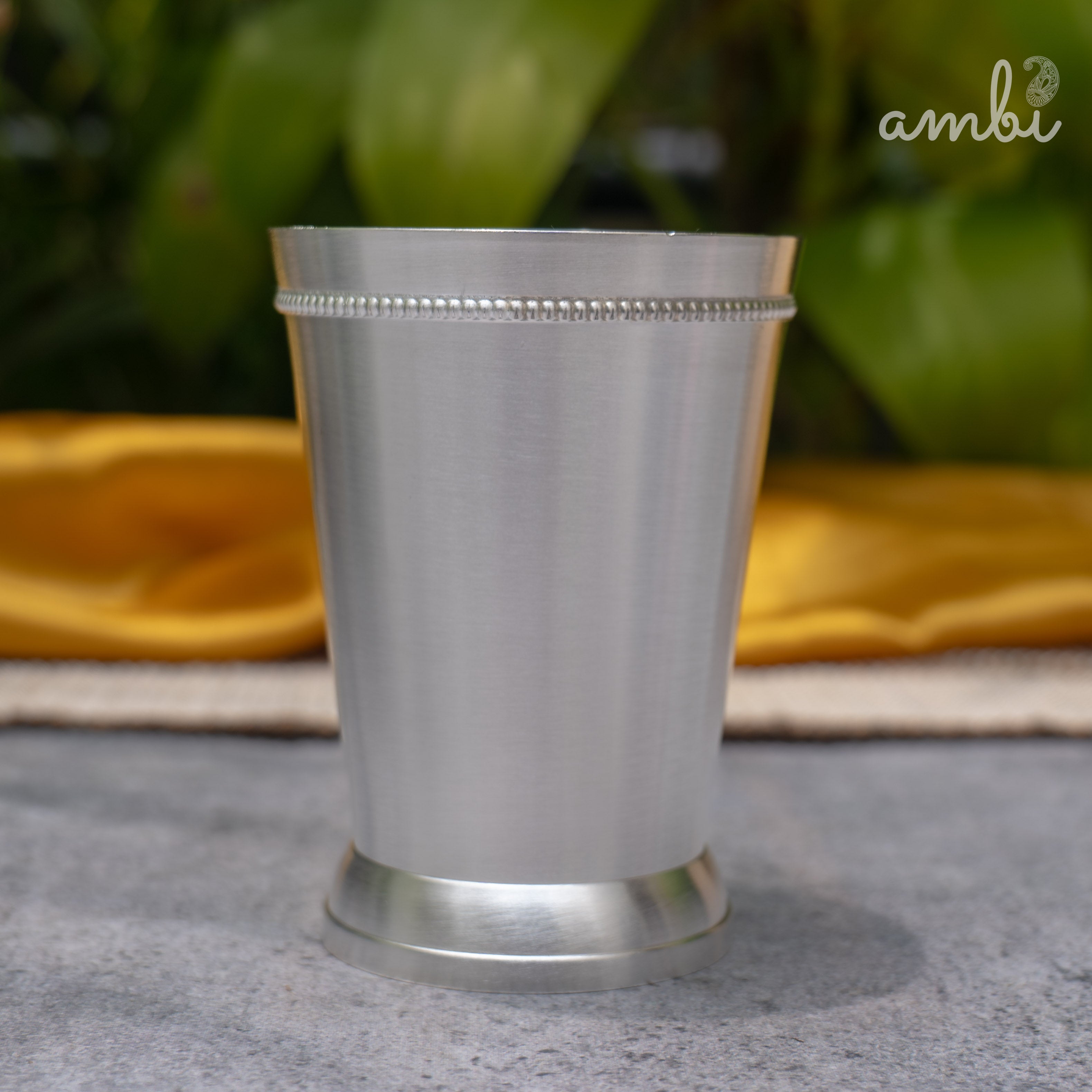 Compact 4 Inches Pure Silver-Plated Glass – Elegant & Sturdy