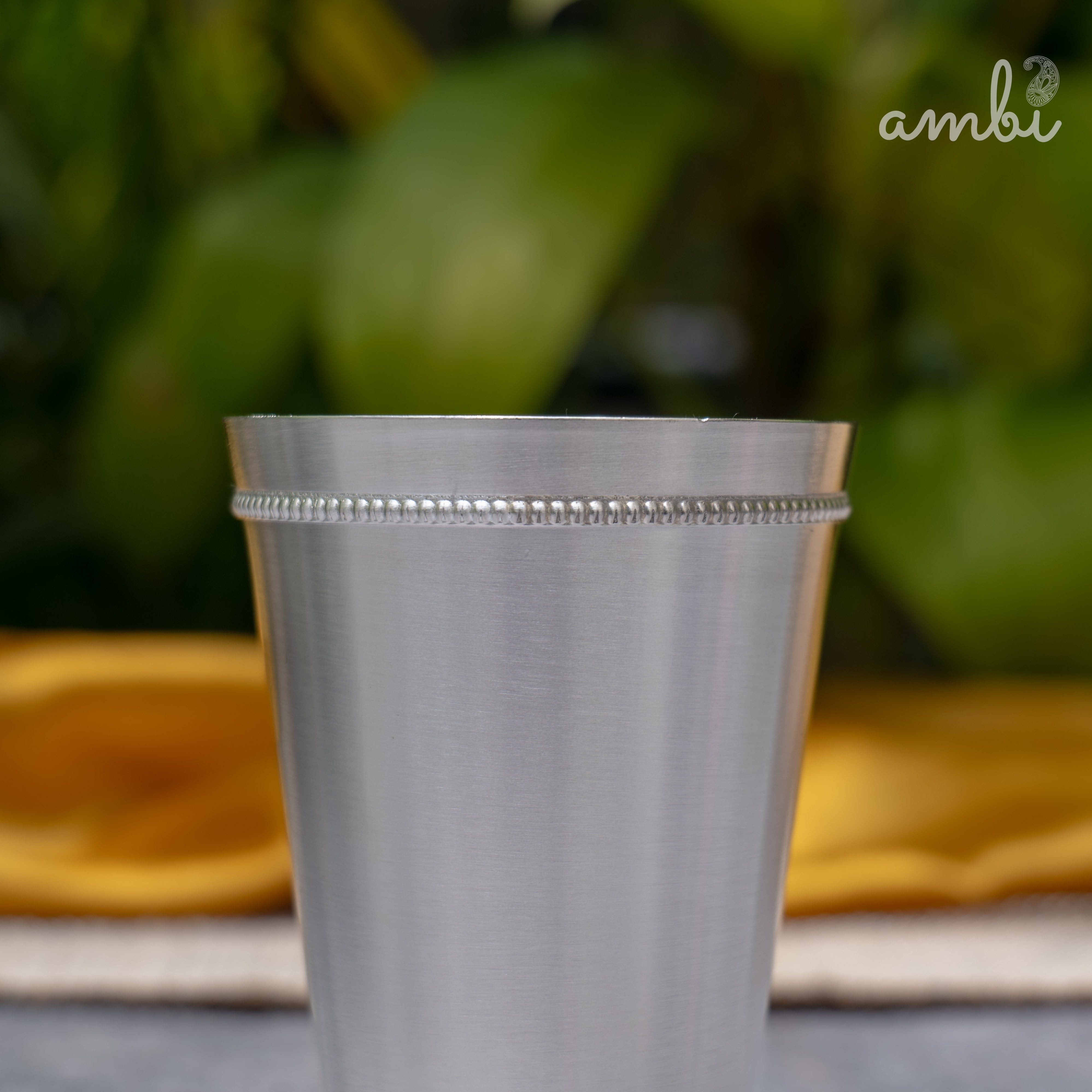 Compact 4 Inches Pure Silver-Plated Glass – Elegant & Sturdy