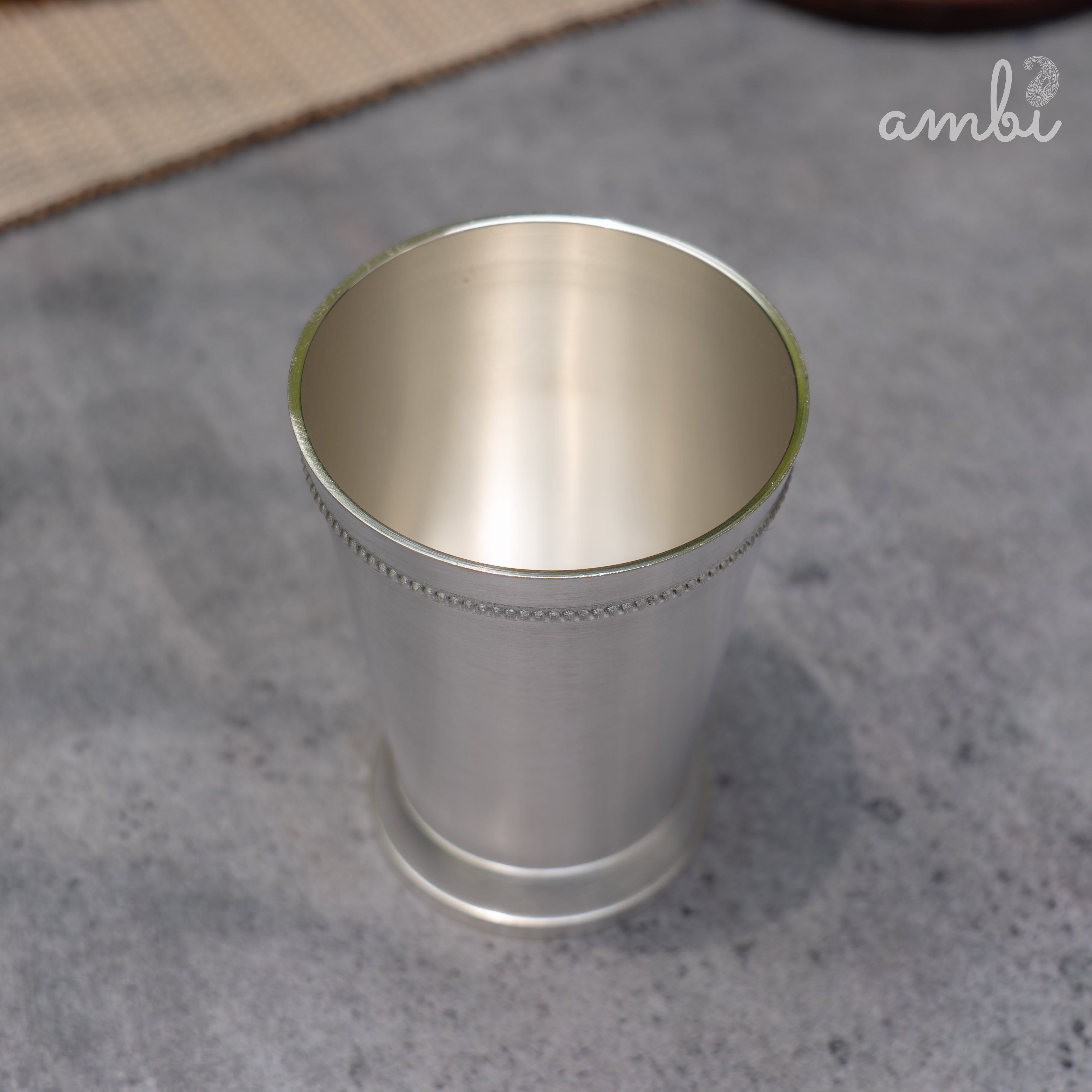 Compact 4 Inches Pure Silver-Plated Glass – Elegant & Sturdy
