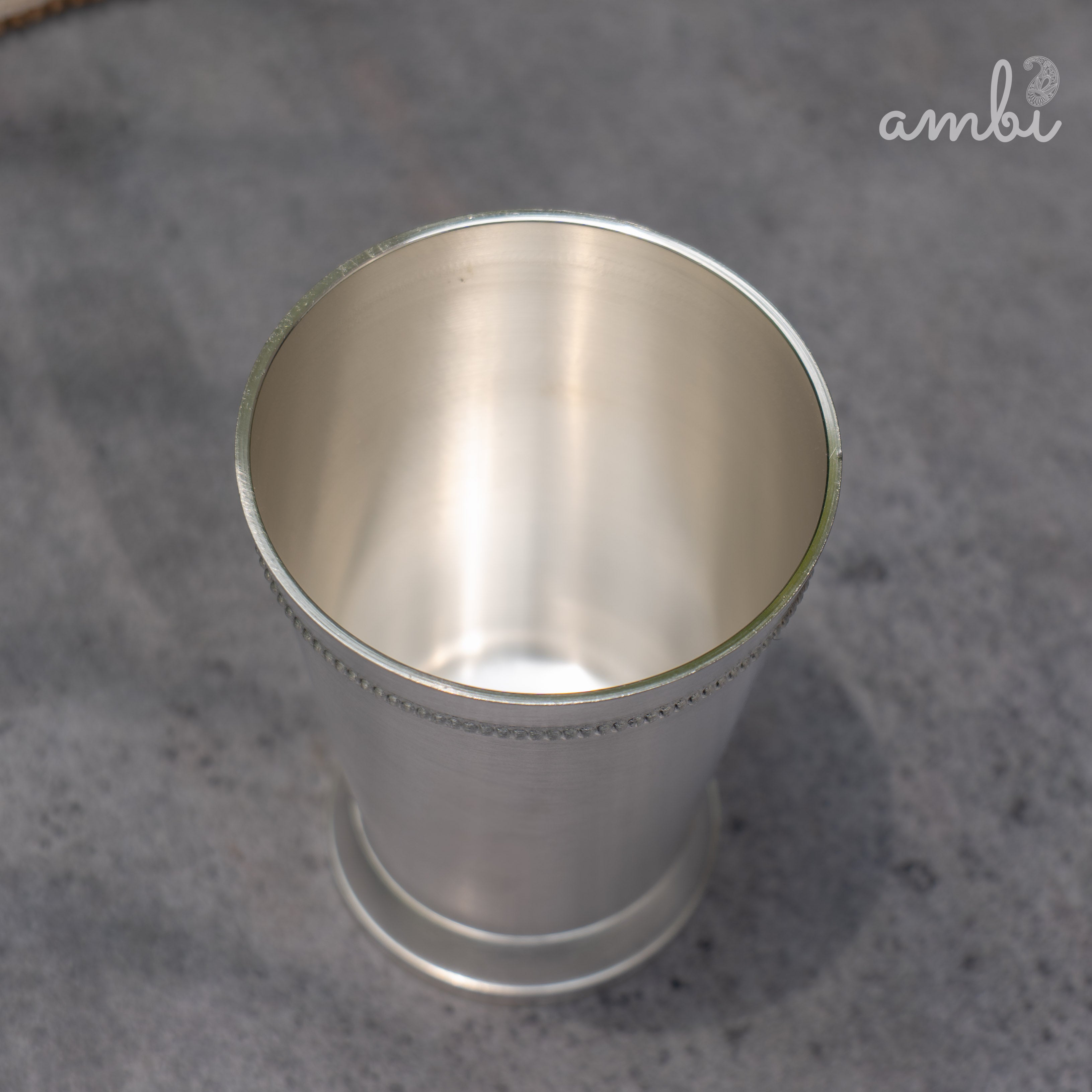 Compact 4 Inches Pure Silver-Plated Glass – Elegant & Sturdy