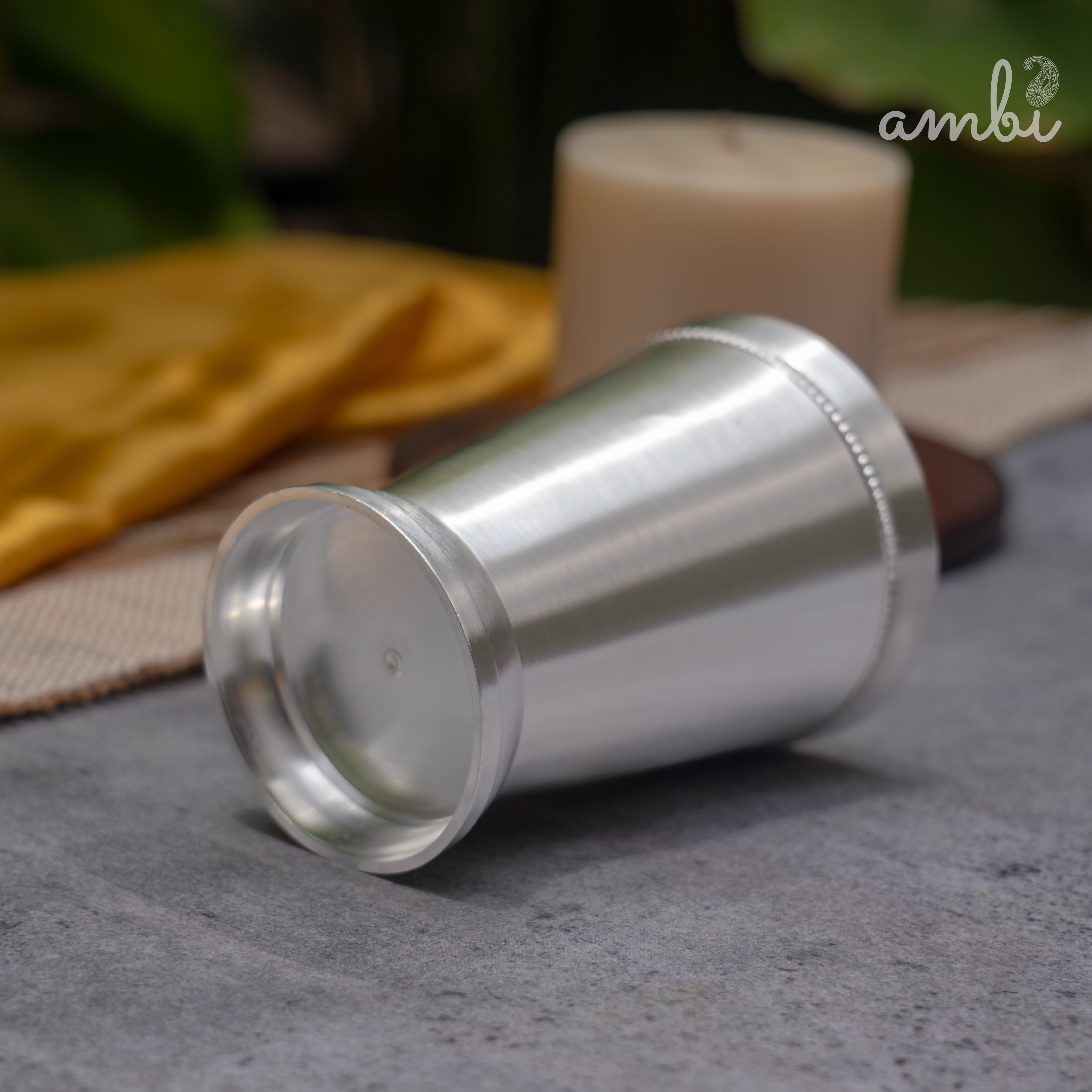 Compact 4 Inches Pure Silver-Plated Glass – Elegant & Sturdy
