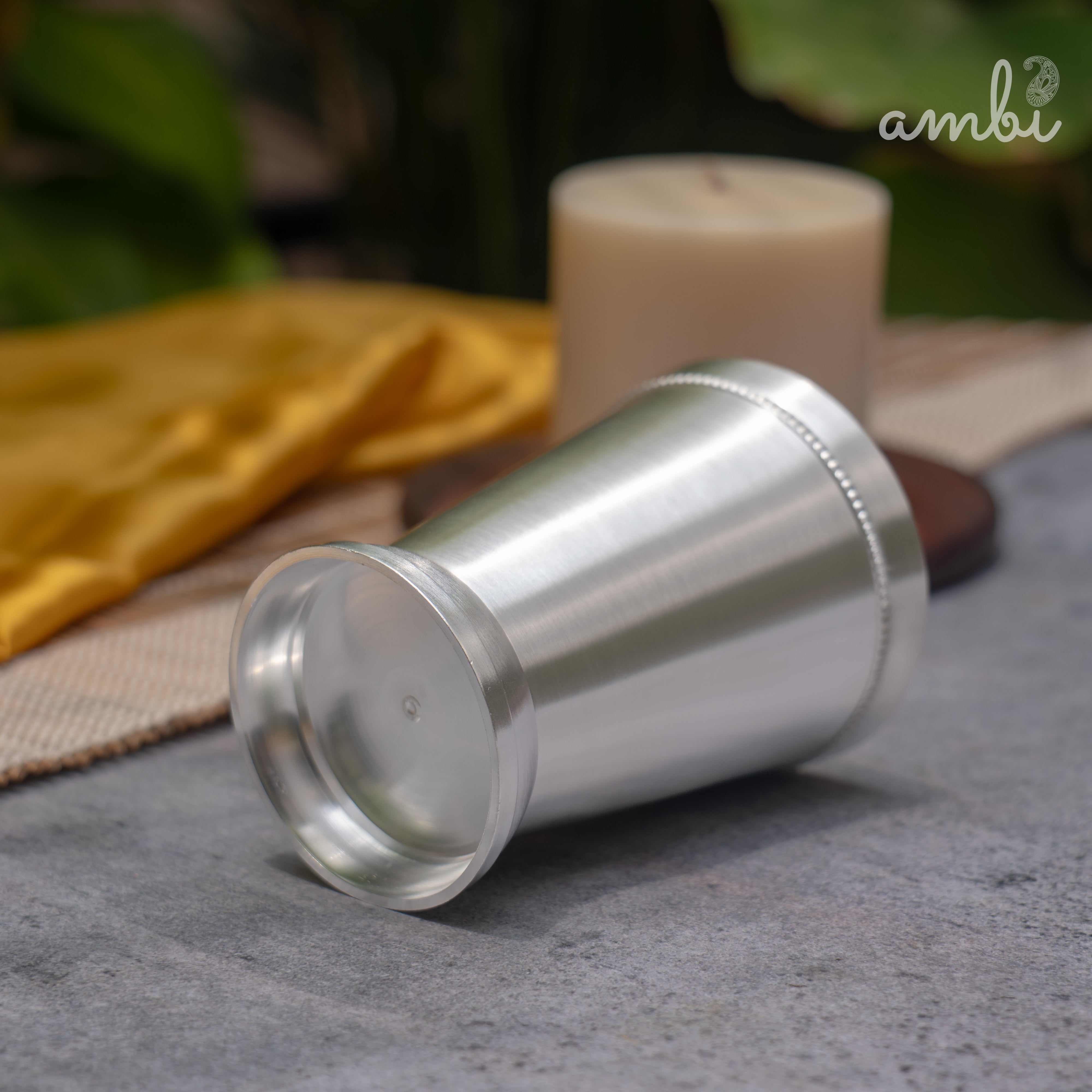Compact 4 Inches Pure Silver-Plated Glass – Elegant & Sturdy