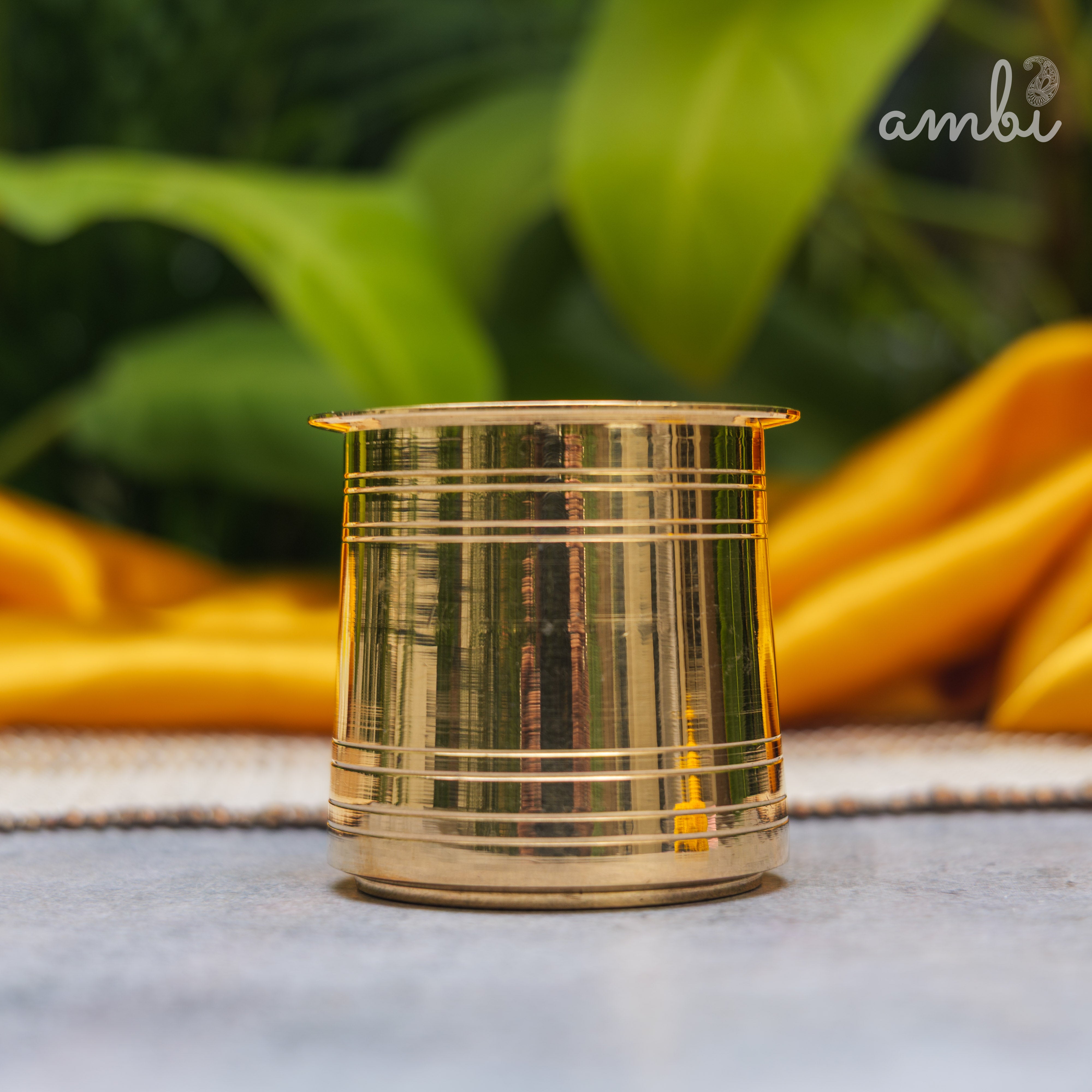 Pure Brass Panch Amrit / Ganga Jal / Suryanamaskar / Abhishek Lota - 275 ML