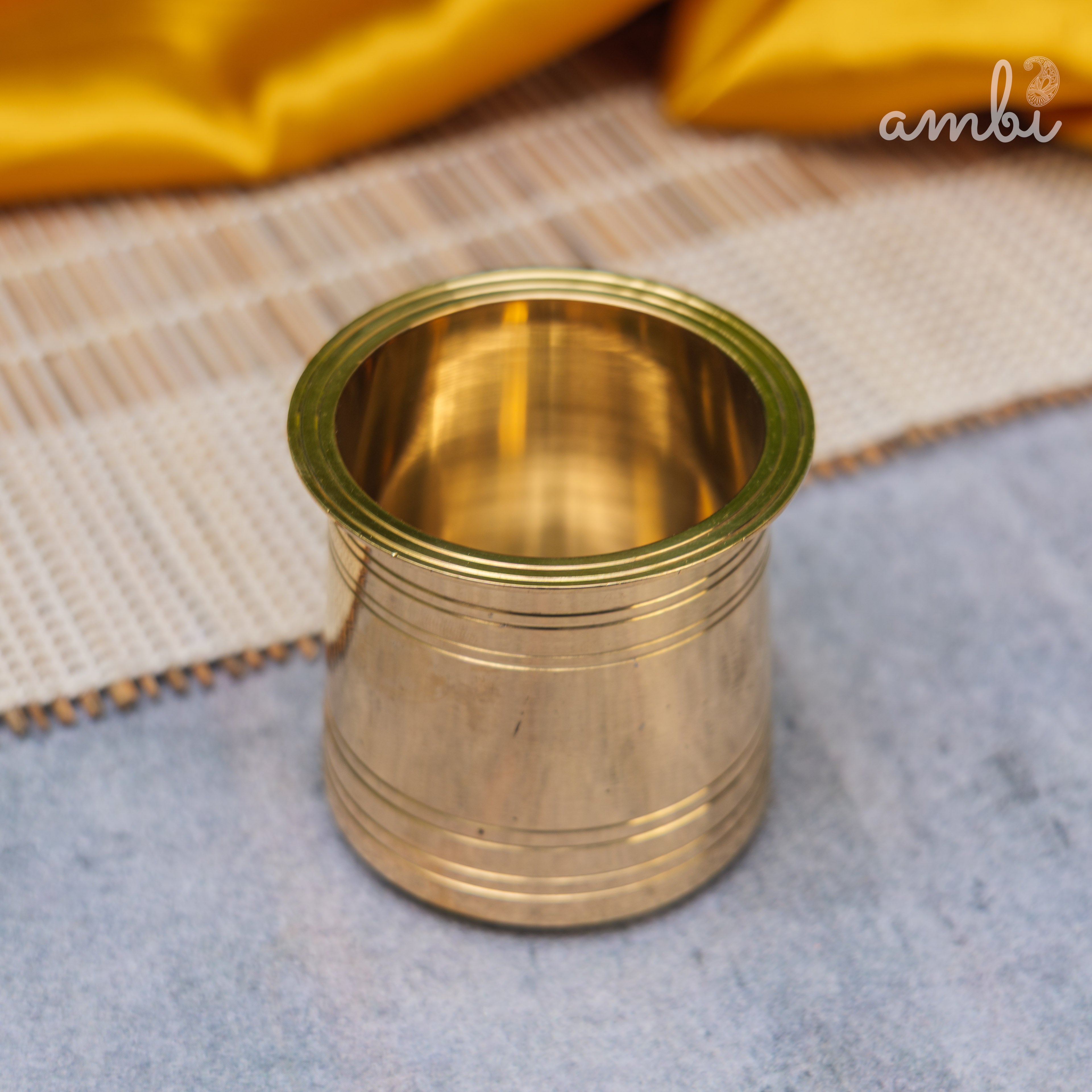 Pure Brass Panch Amrit / Ganga Jal / Suryanamaskar / Abhishek Lota - 275 ML