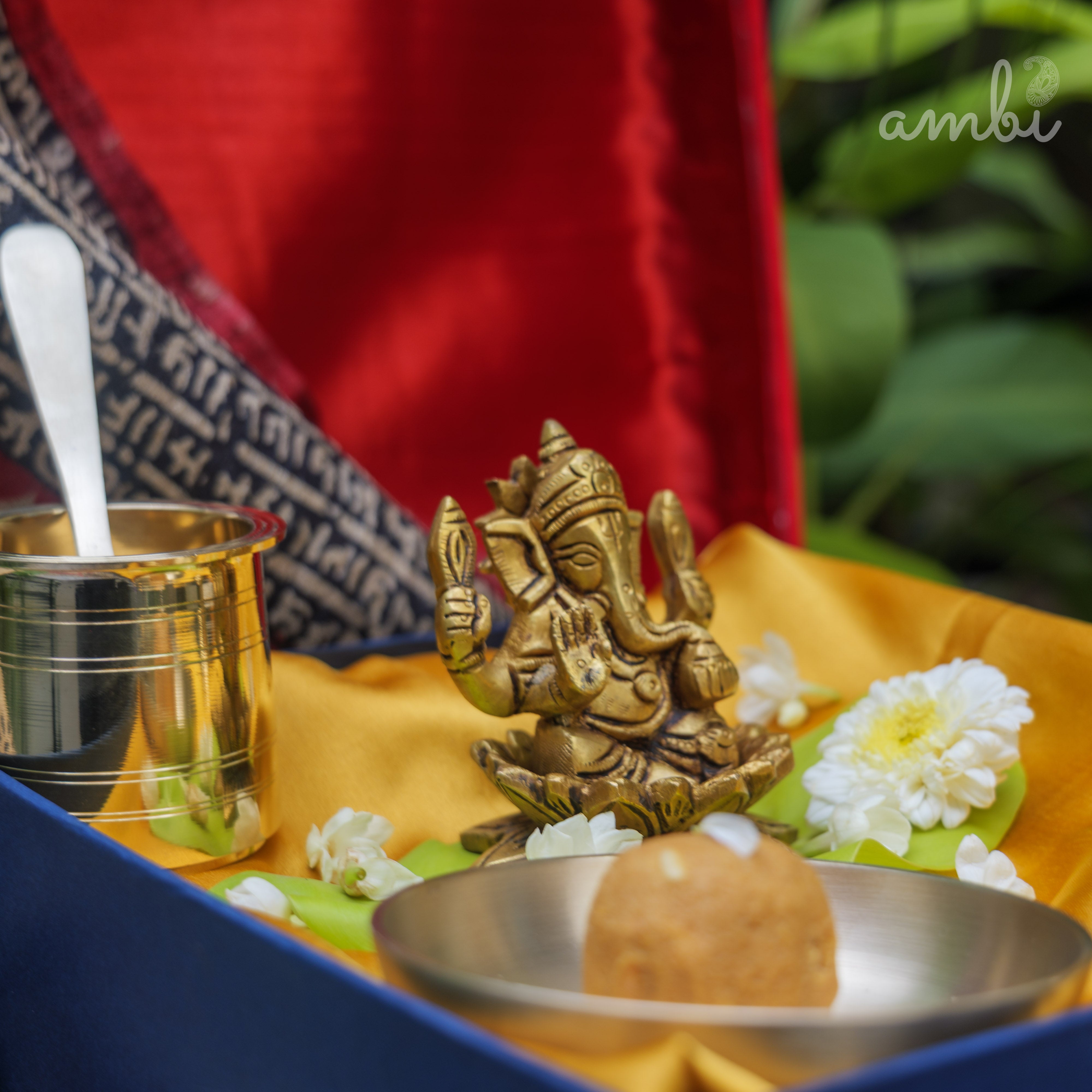 Pure Brass Lord Ganesha Idol - 3.5 inch height - Heavy Make