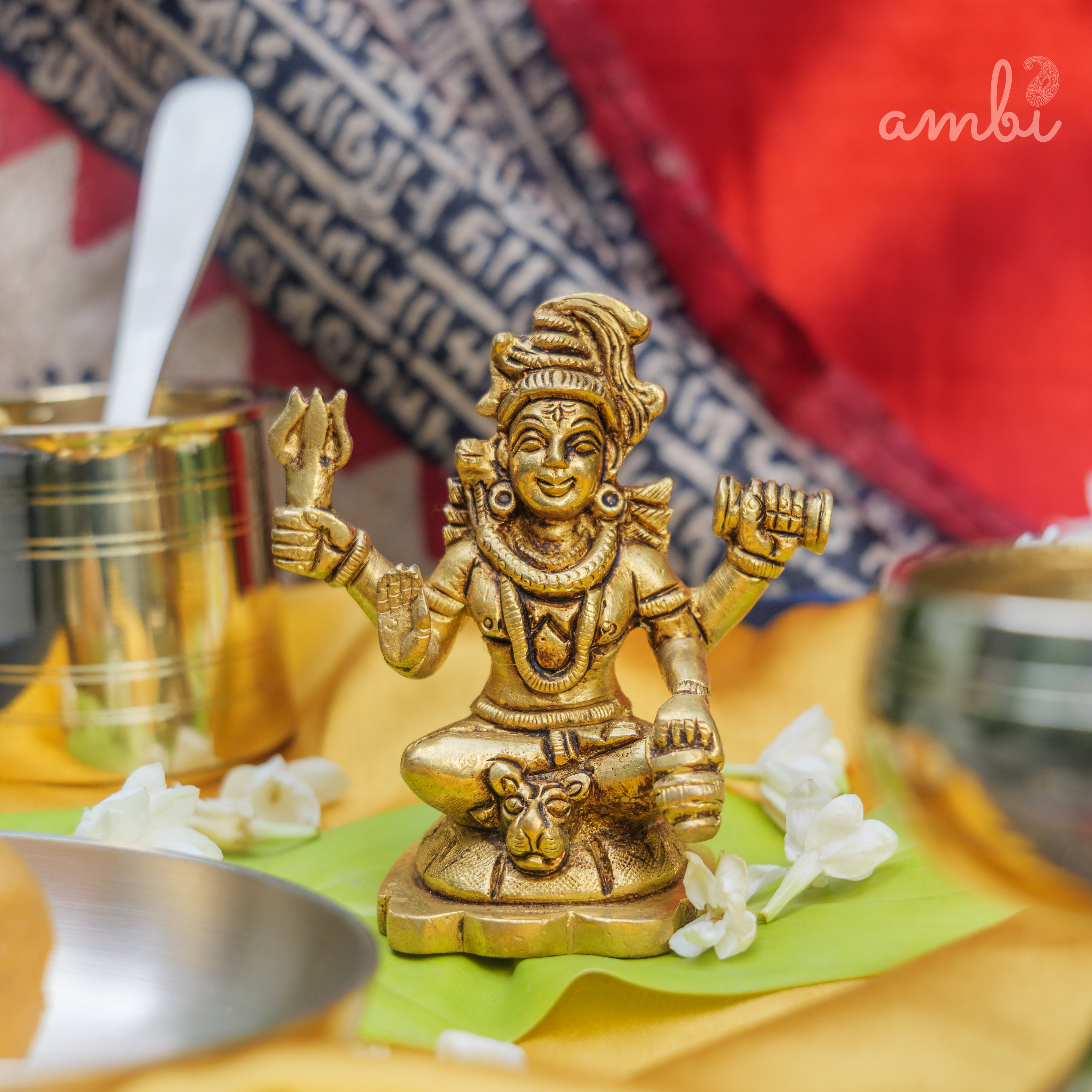 Pure Brass Lord Shiva Idol - 3.6 inch height - Heavy Make