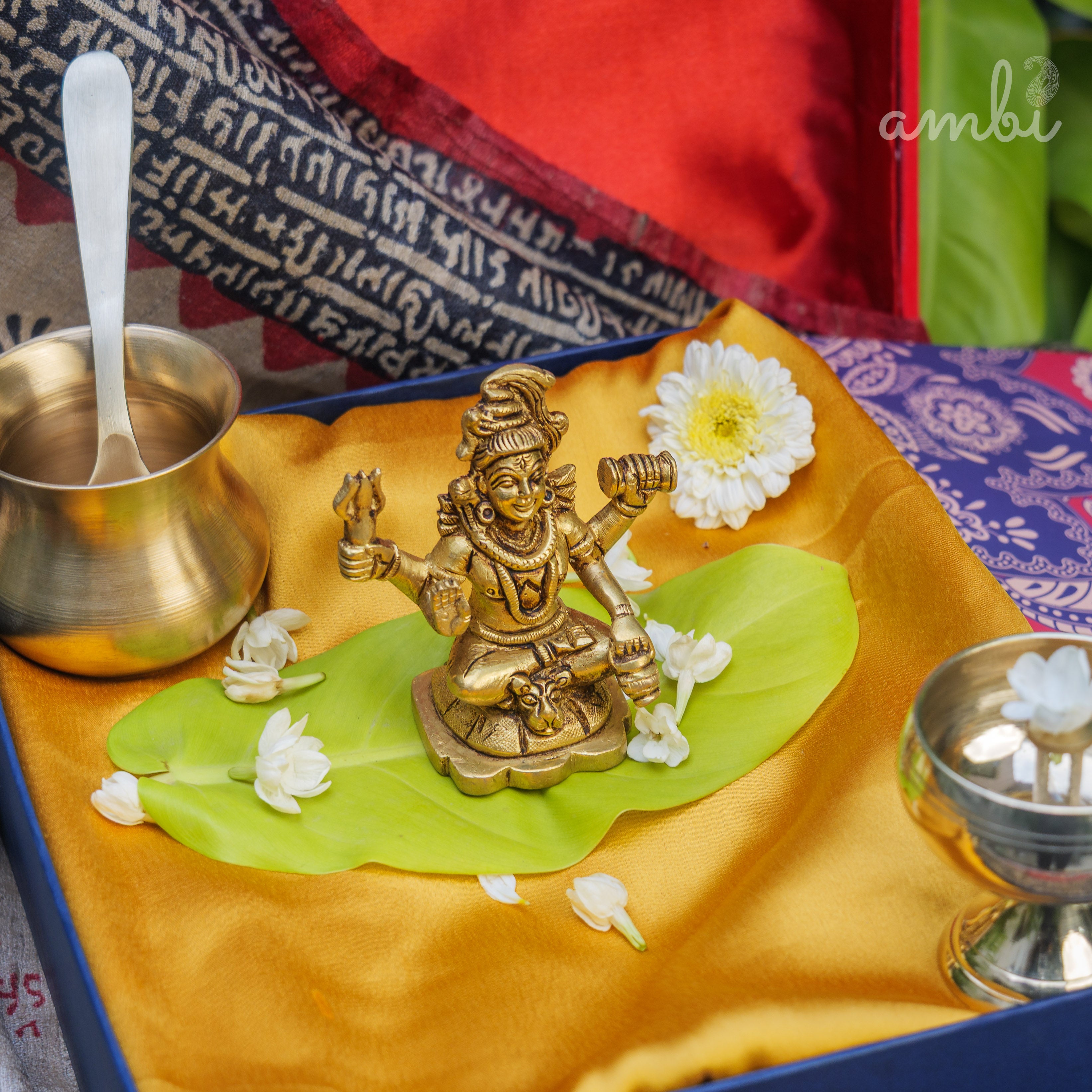 Pure Brass Lord Shiva Idol - 3.6 inch height - Heavy Make