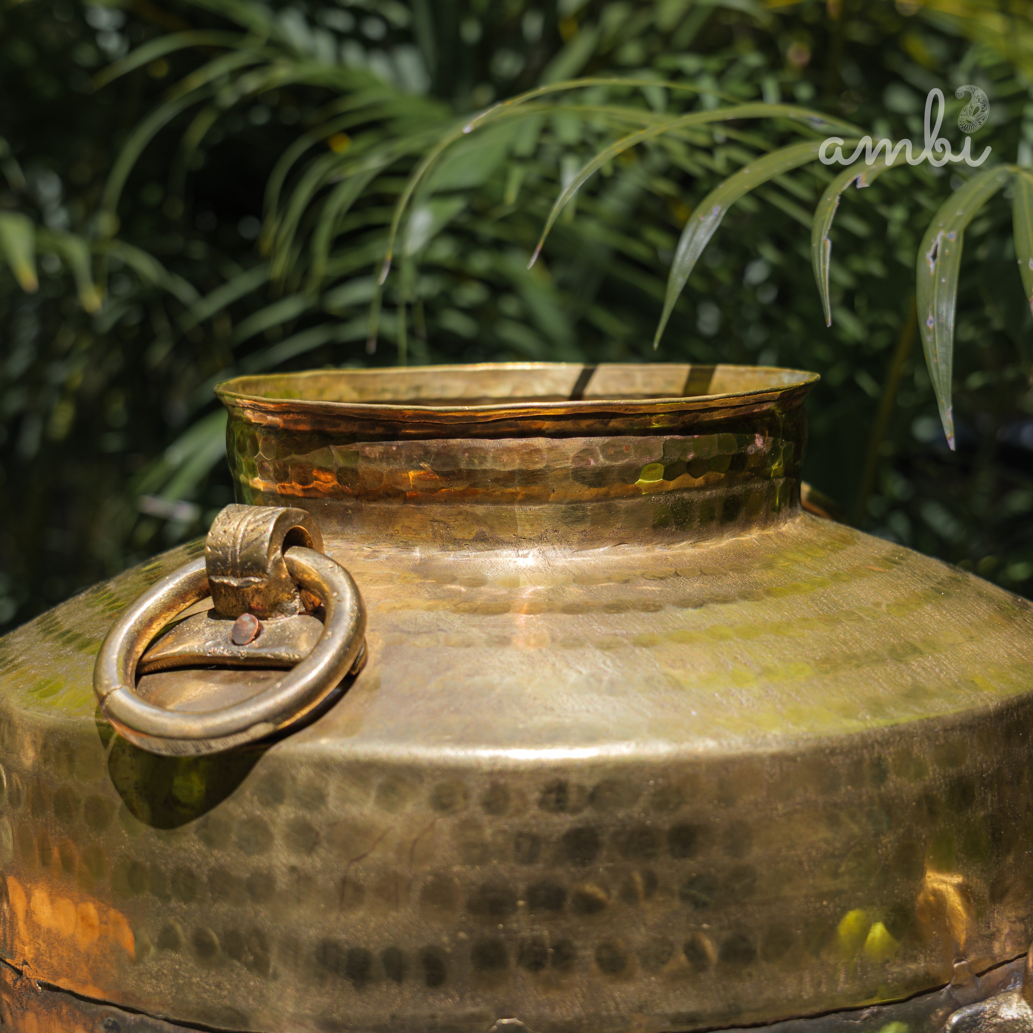 Hand Crafted Vintage Decorative Brass Rare Water Pot - Large - Planter / Vase