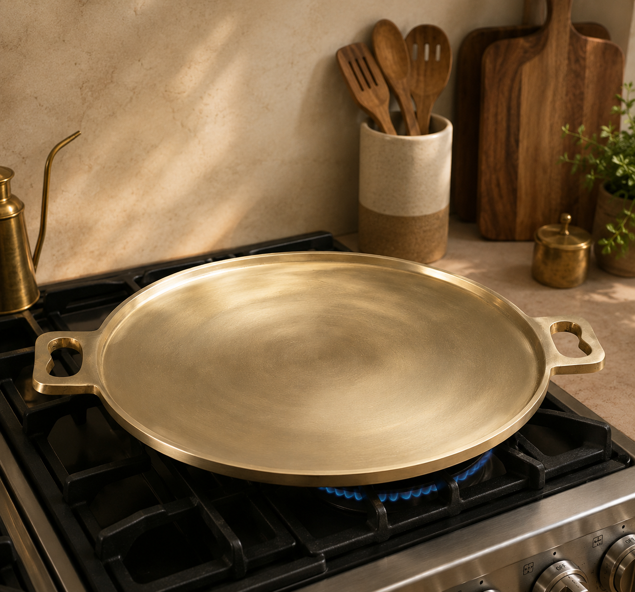 Kansa Dosa Tawa – Traditional Bronze Cookware for Crisp Dosa & Chapati