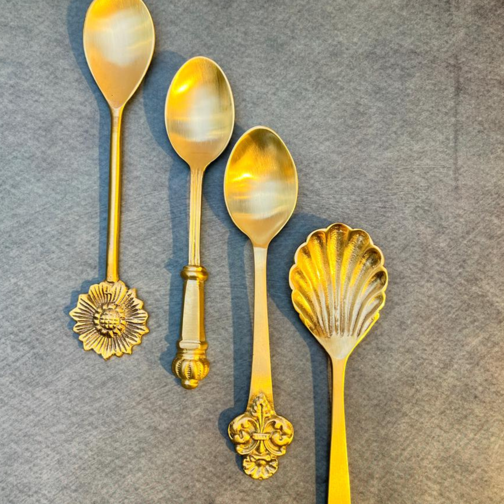 AMBI Ambi Pure Brass Small Spoon Set of 4