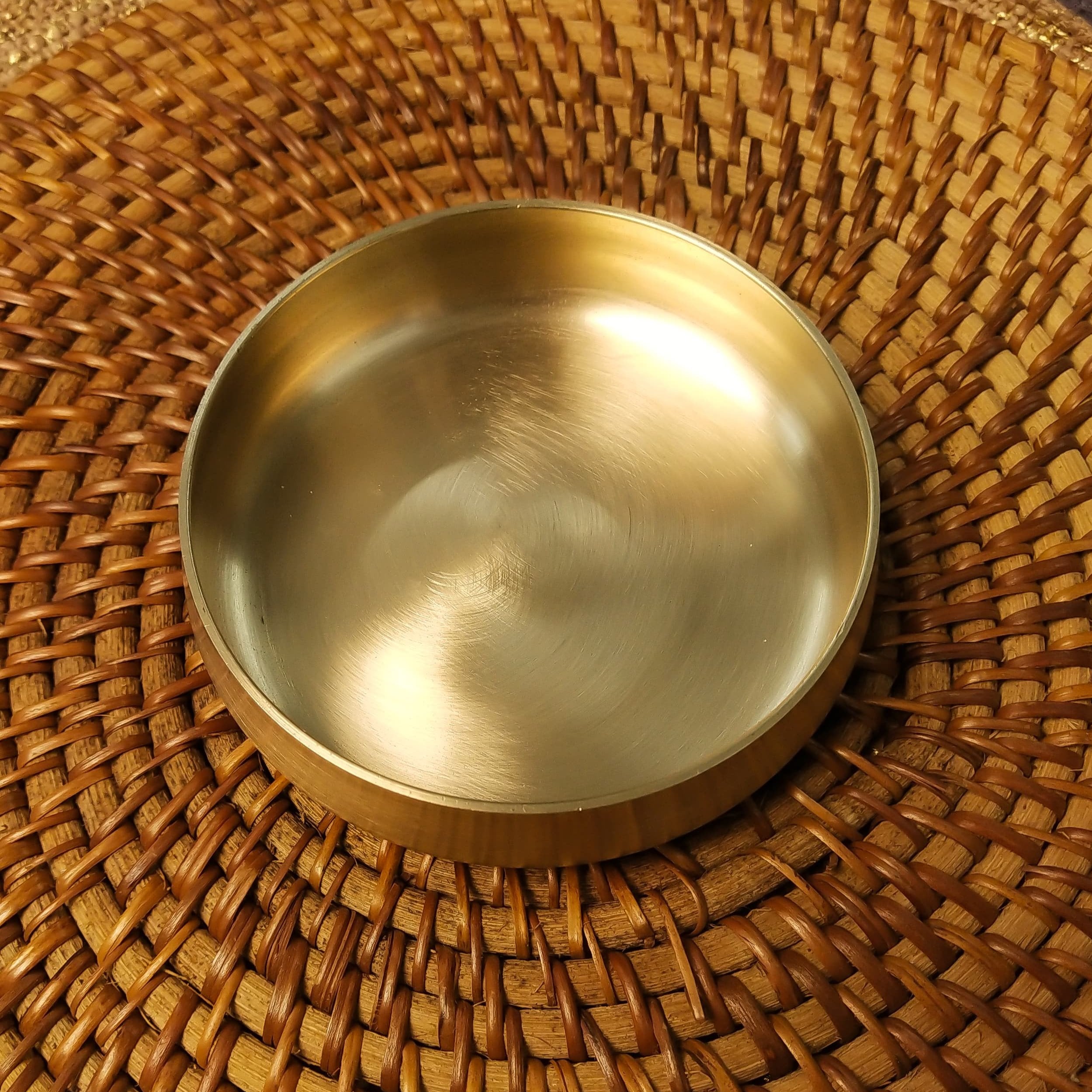 AMBI Kansa Curved Bowl / Katori  - 4 inch - Dahi Vada / Rice / Dessert