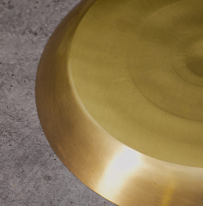 AMBI 100% Pure Lead Free Kansa Pasta Plate / Thali / Pooja Plate / Kids Plate - 8 inches