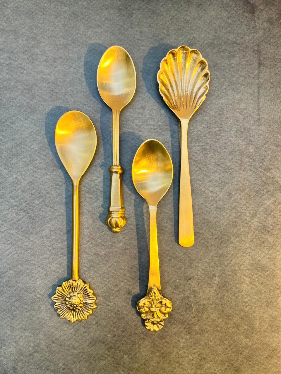 AMBI Ambi Pure Brass Small Spoon Set of 4