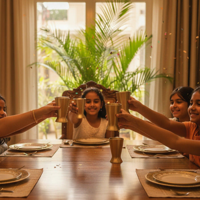 AMBI Royal 100% Pure Kansa Small Glass - 140ML - Kids glass