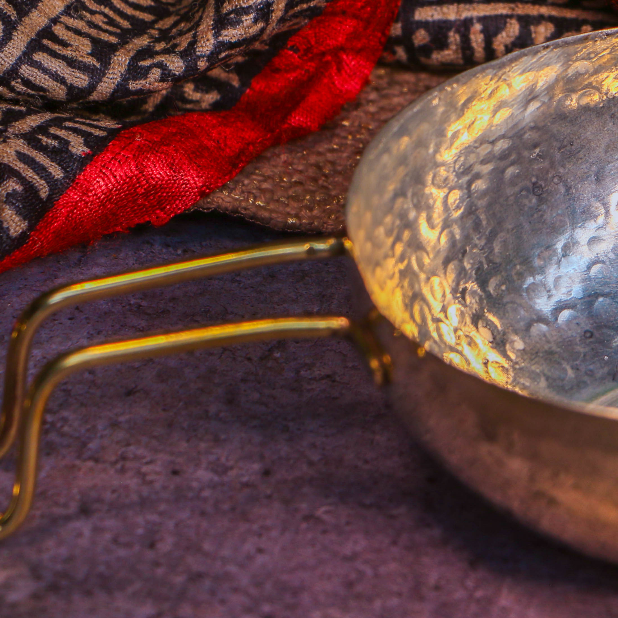 Pure Brass Tadka Pan With Handle and Protective Tin Coating